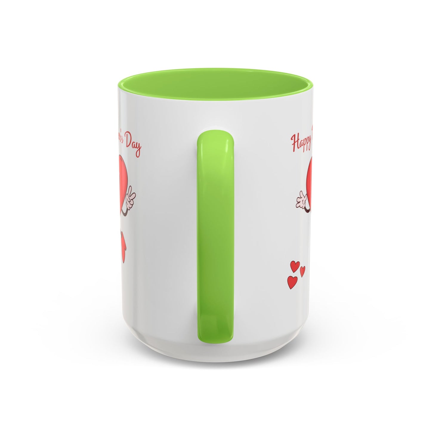 Happy Mother's Day Heart Mug — Cute Retro Heart Mom Coffee Cup (11oz, 15oz)