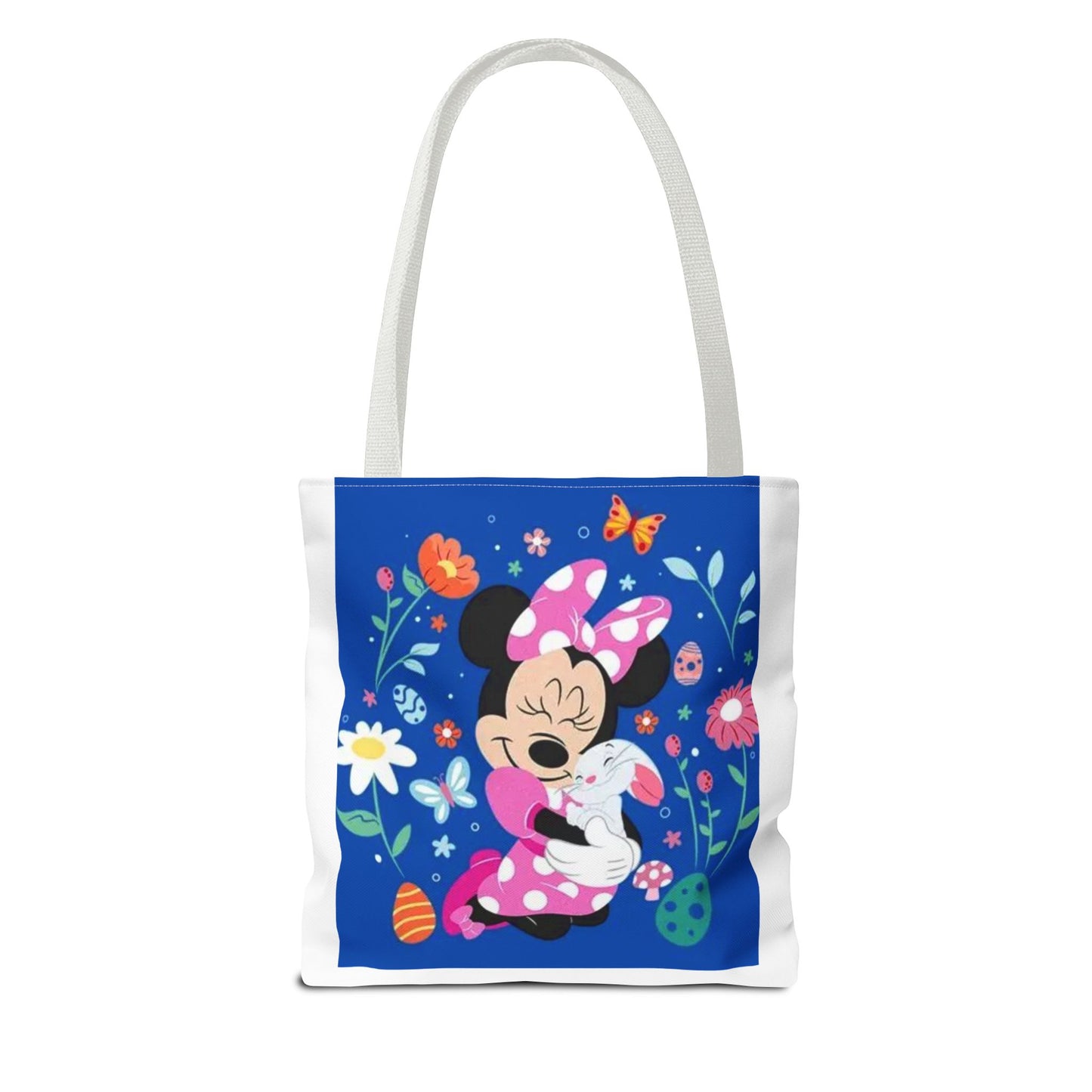 Floral Minnie Bunny Tote Bag — Cute Easter Canvas Carryall