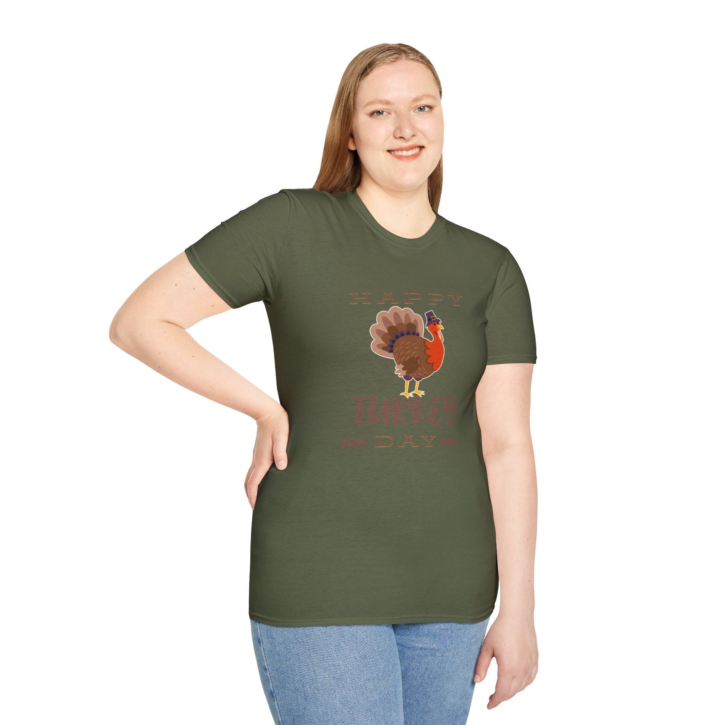 Thanksgiving Unisex Softstyle T-Shirt - Festive Fall Holiday Design