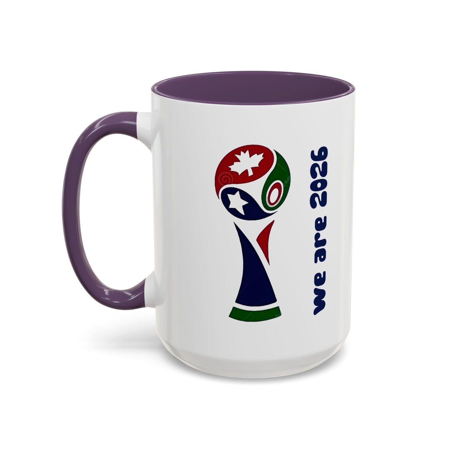 World Cup 2026 Accent Coffee Mug — 'We Are 2026' Soccer Fan Gift