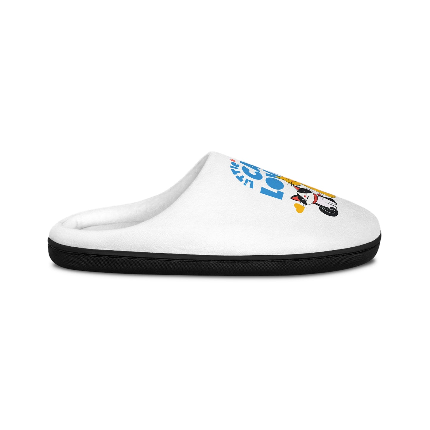 Women's Cozy Cat Lover Indoor Slippers — Cute Cat Graphic