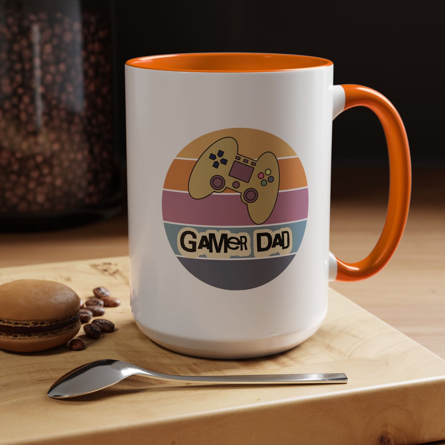 Gamer Dad Coffee Mug — Retro Controller Accent Mug (11/15 oz)