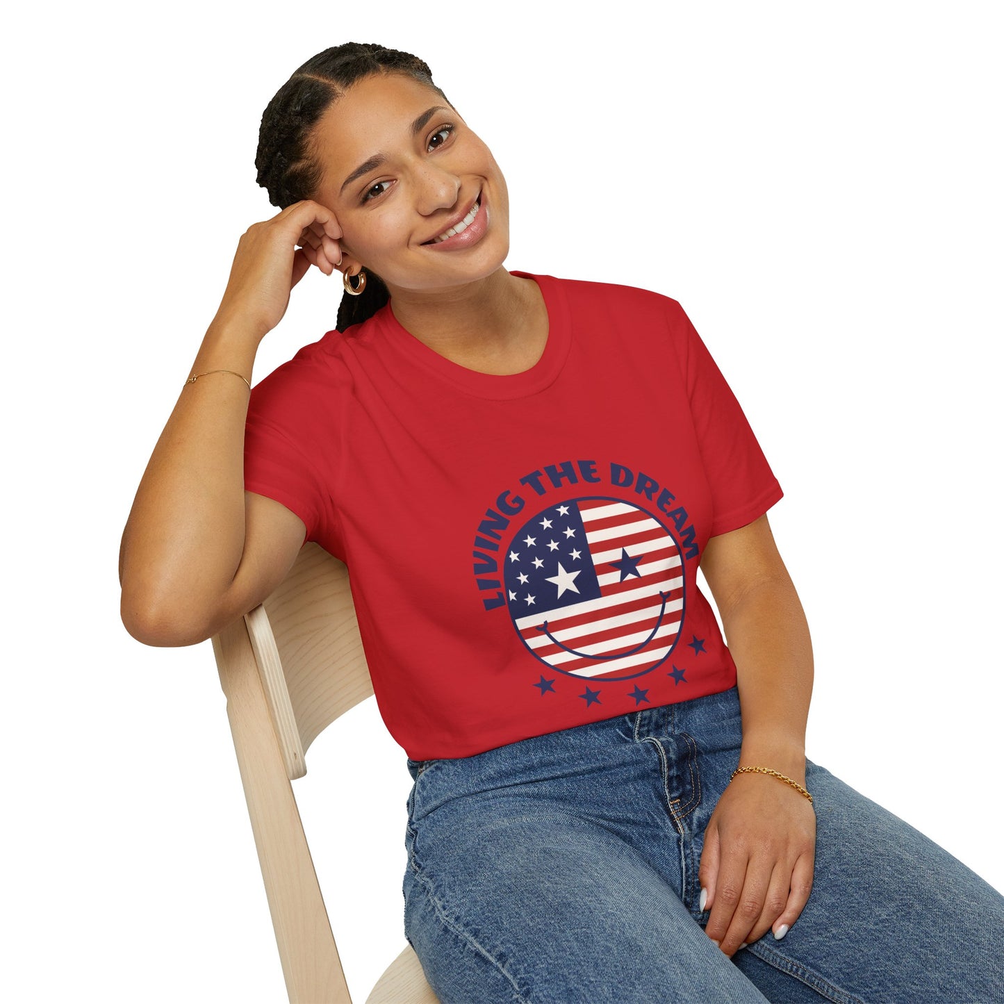 Living the Dream American Flag T-Shirt