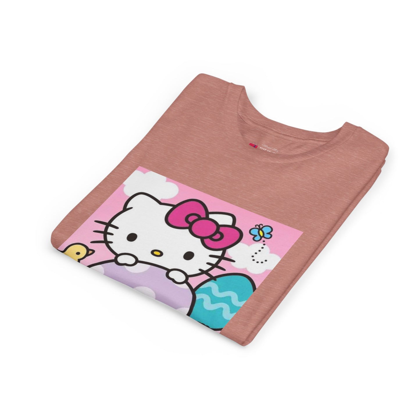 Hello Kitty Easter Youth Tee — Cute Bunny & Eggs Spring Shirt