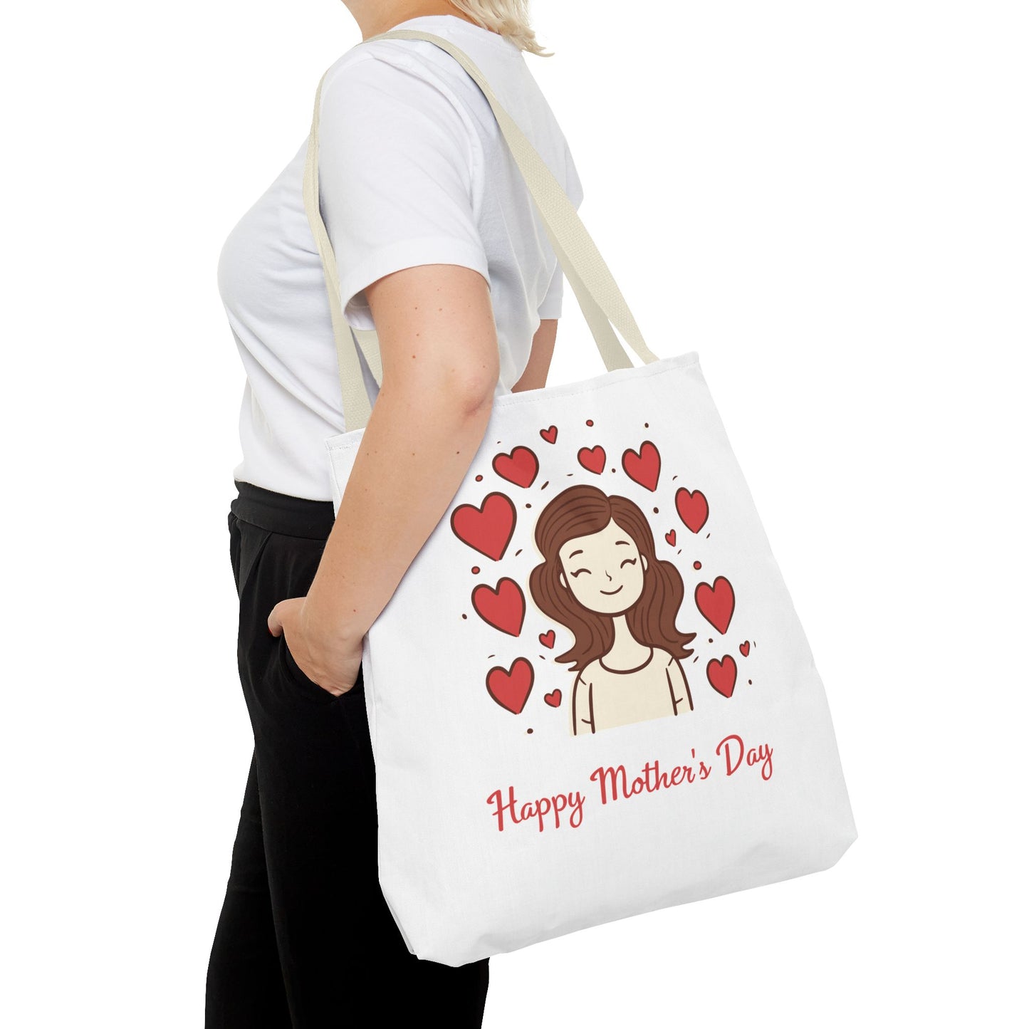 Mother's Day Hearts Tote Bag — Happy Mother's Day Gift Tote