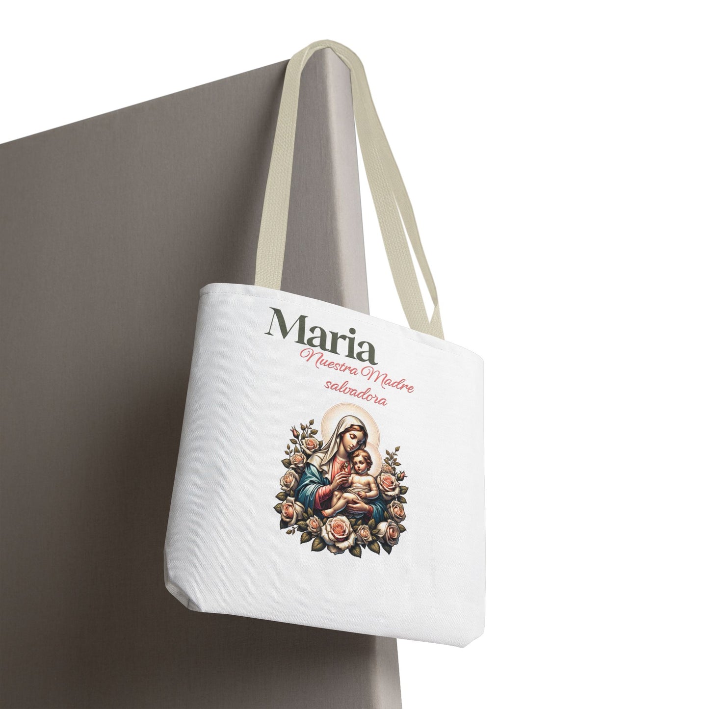 Faith Maria Jesus Tote Bag — Religious Faith All-Over Print Tote