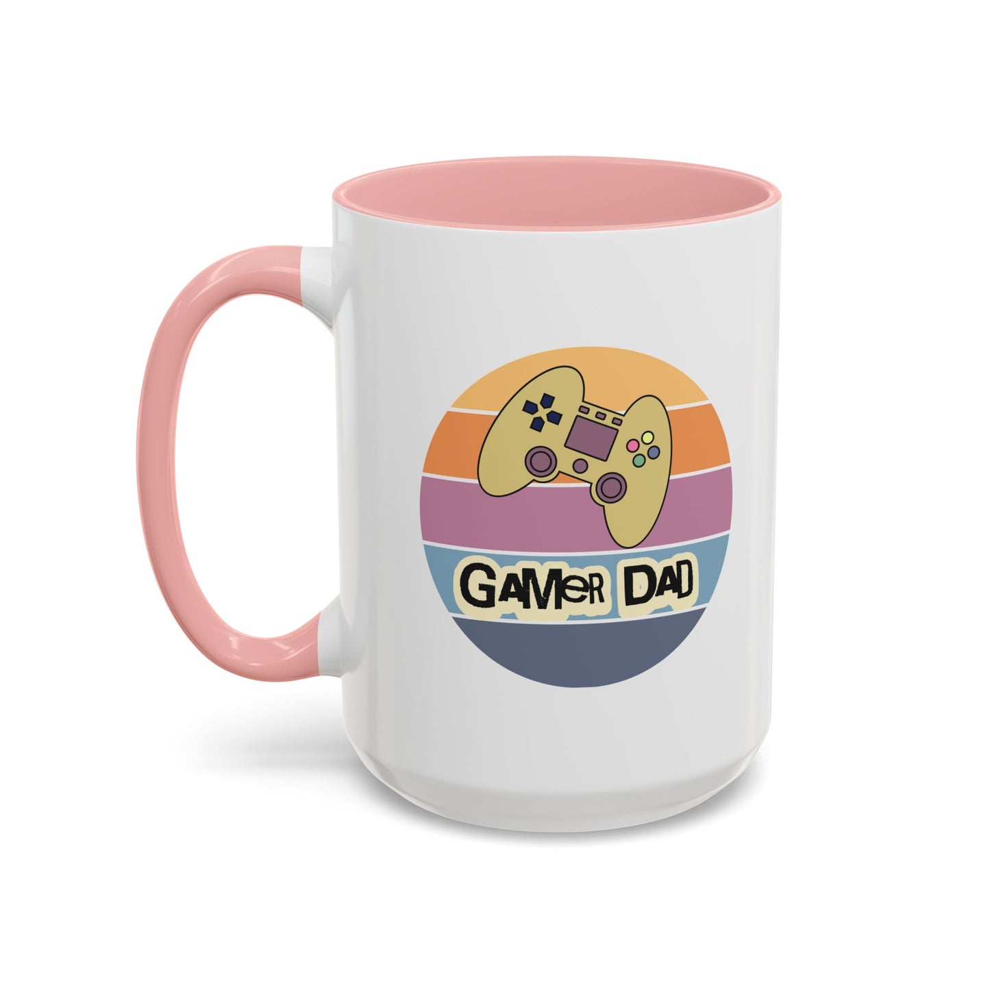 Gamer Dad Coffee Mug — Retro Controller Accent Mug (11/15 oz)
