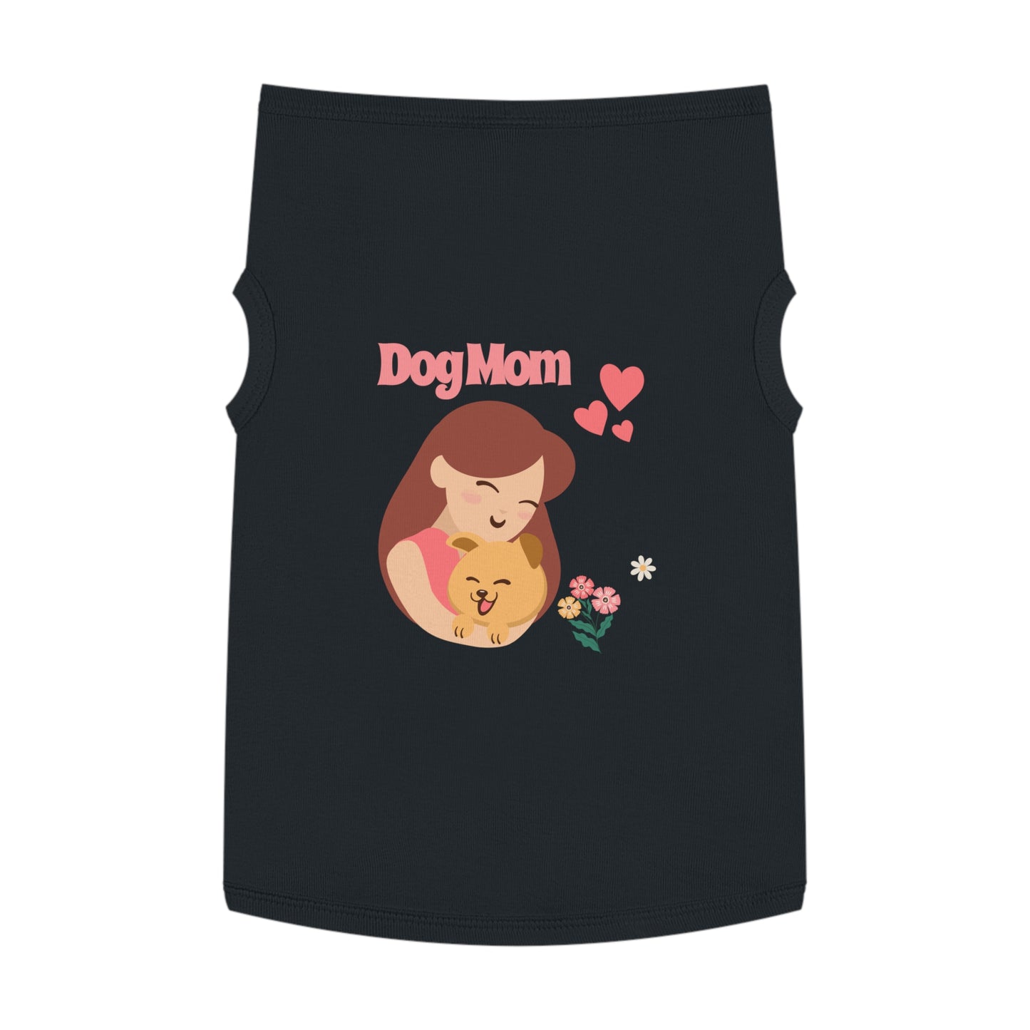 Dog Mom Pet Tank Top - Cute Floral Illustration