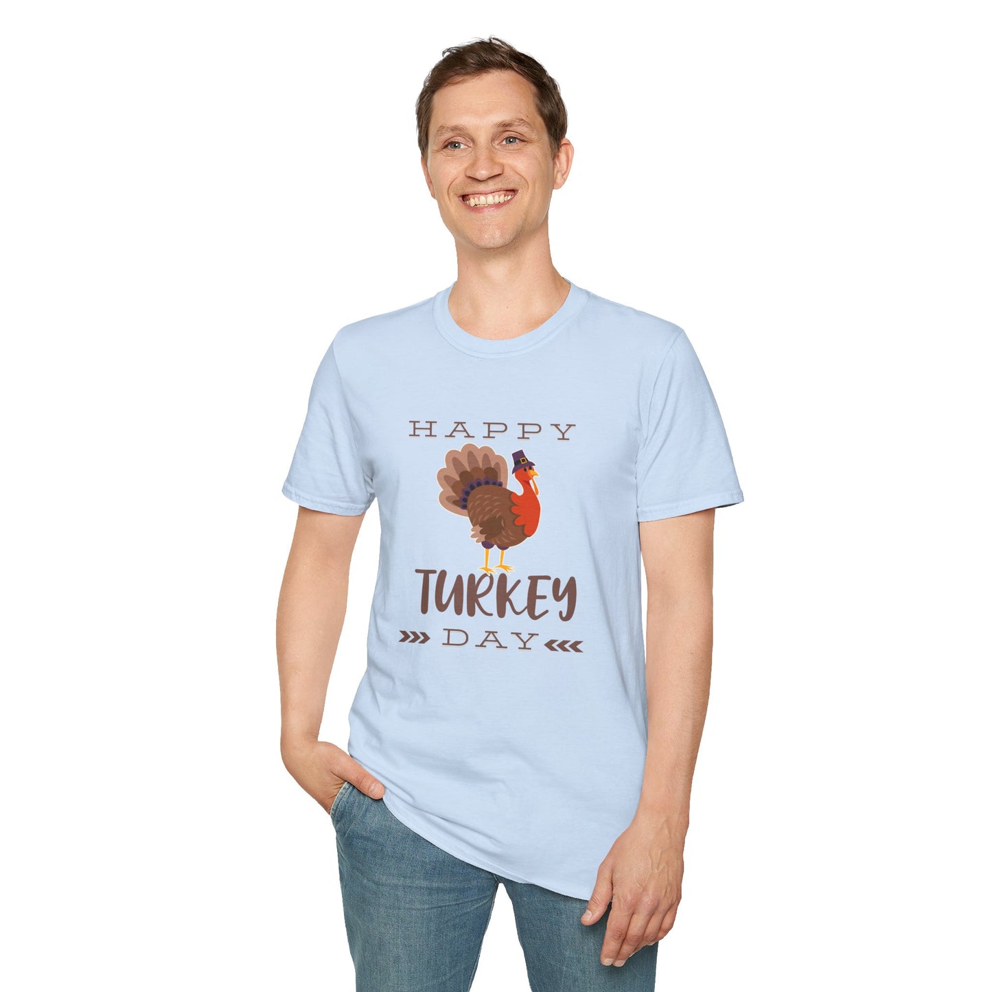 Thanksgiving Unisex Softstyle T-Shirt - Festive Fall Holiday Design