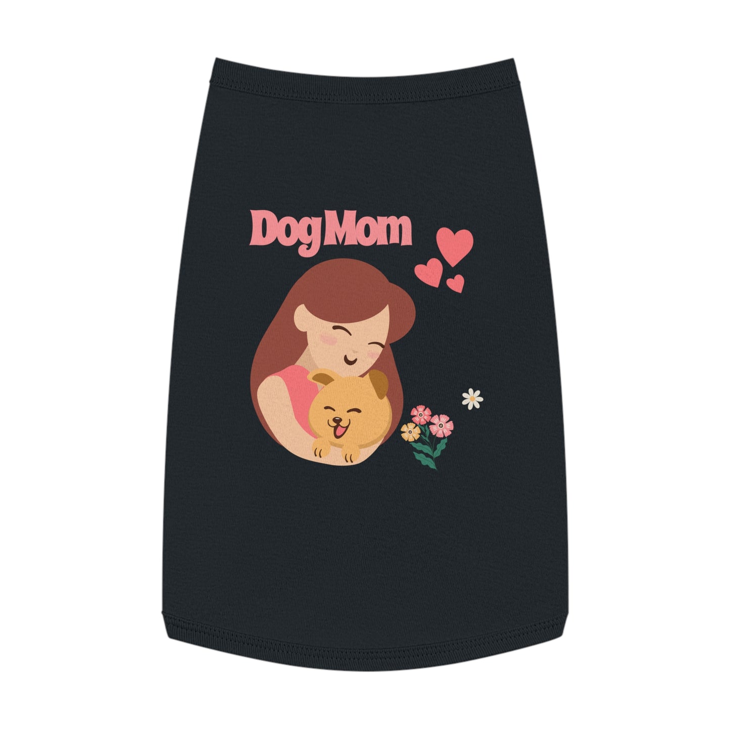 Dog Mom Pet Tank Top - Cute Floral Illustration