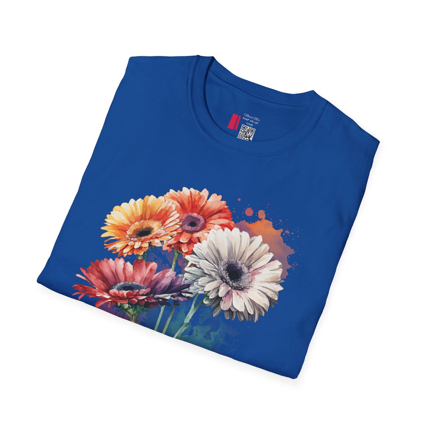 Floral Gerbera Bouquet T-Shirt — Watercolor Daisy Graphic Tee