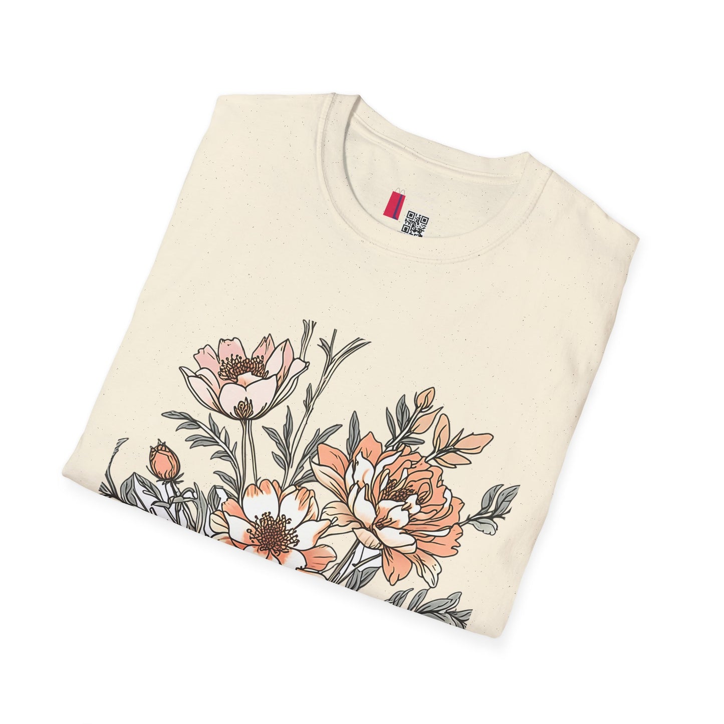 Floral Bouquet Tee - Vintage Peach Botanical T-Shirt