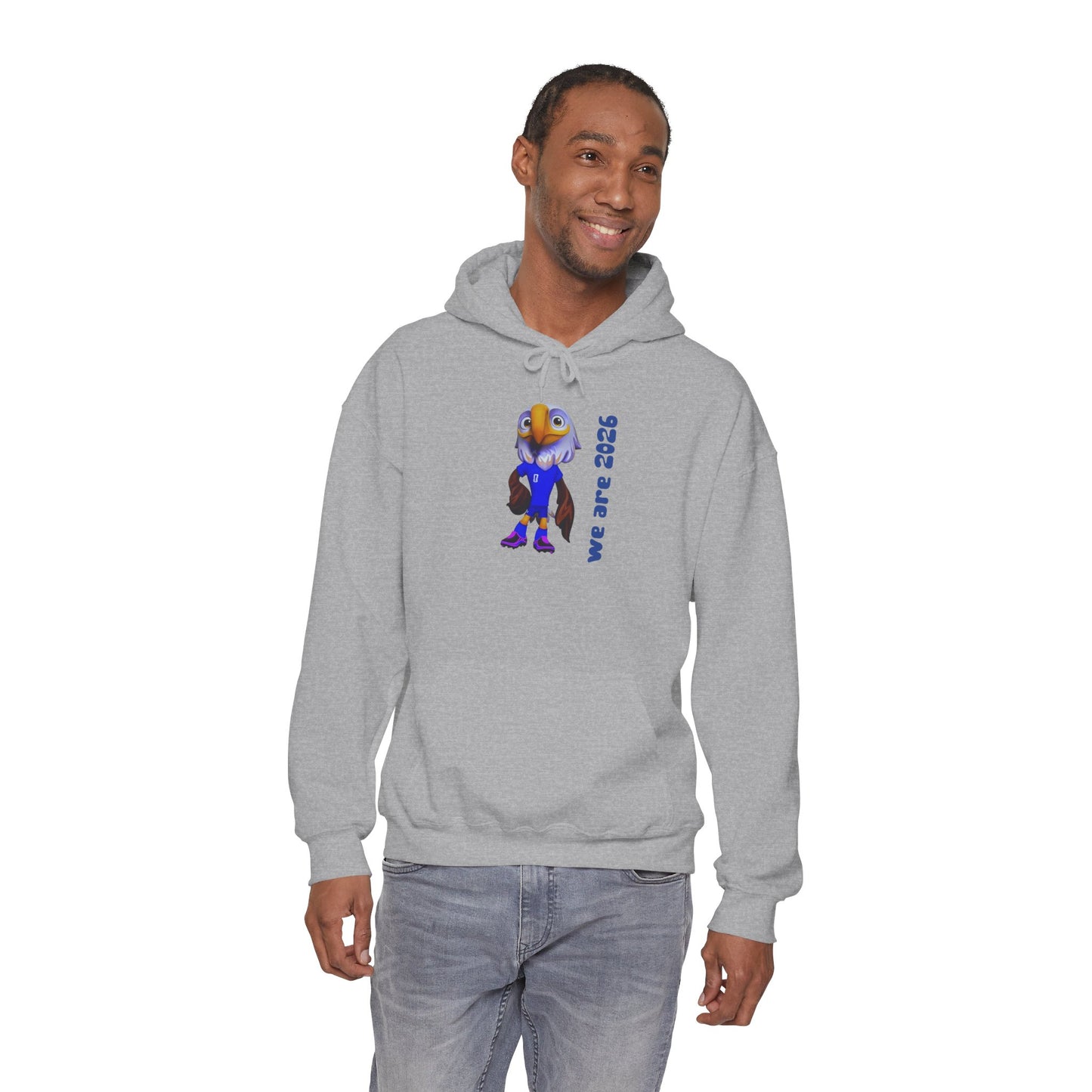 World Cup 2026 USA Eagle Mascot Hoodie — 'We Are 2026' Graphic Pullover