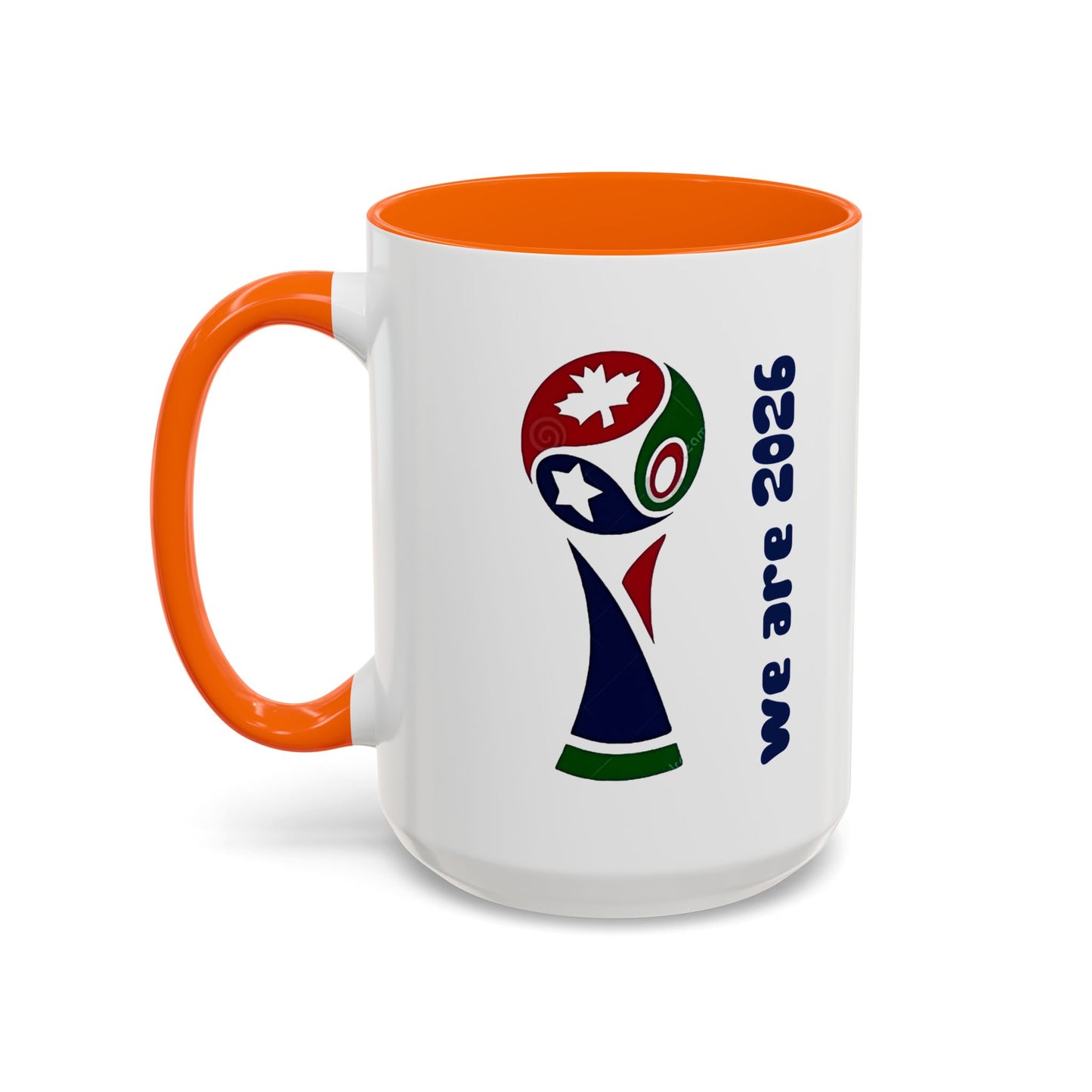 World Cup 2026 Accent Coffee Mug — 'We Are 2026' Soccer Fan Gift