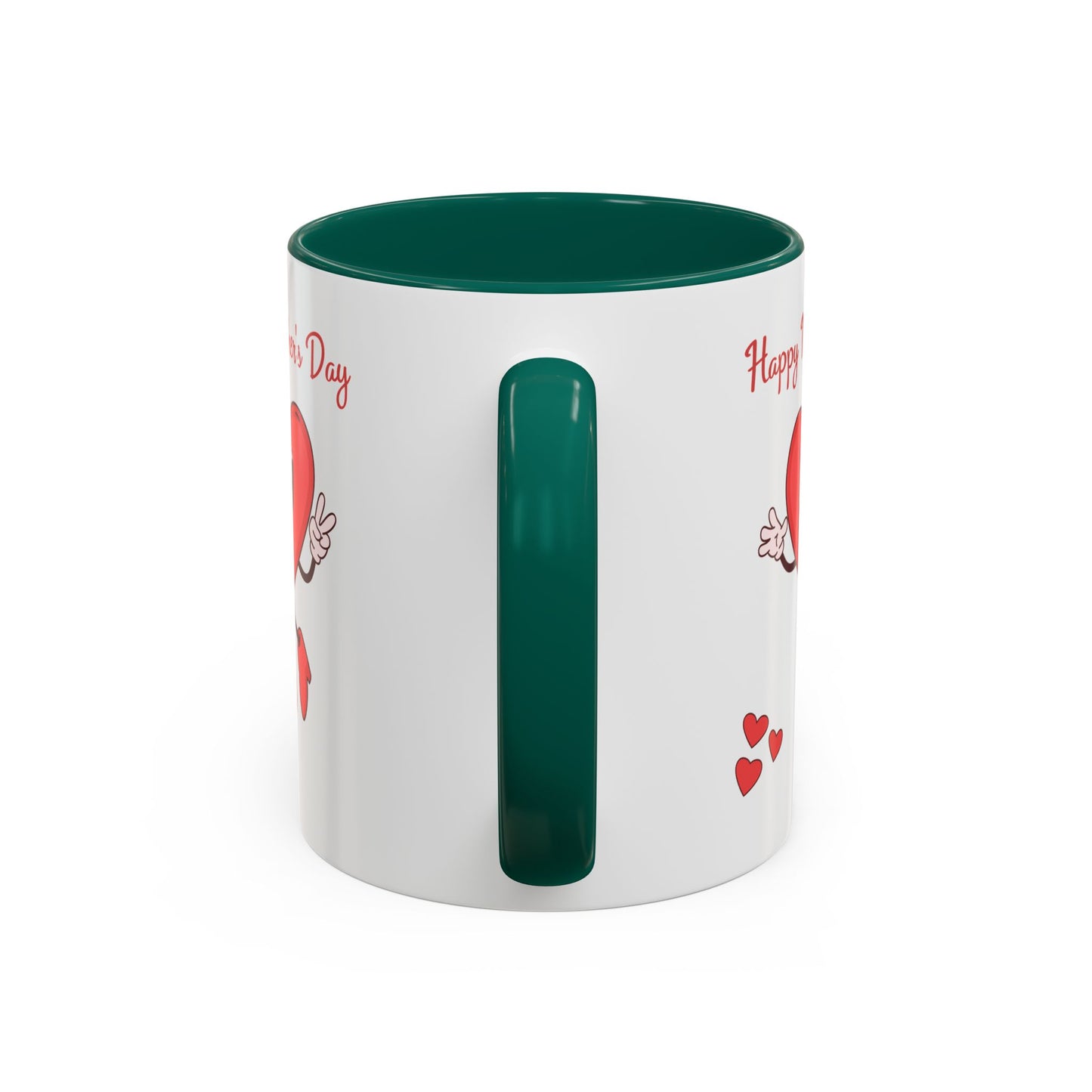 Happy Mother's Day Heart Mug — Cute Retro Heart Mom Coffee Cup (11oz, 15oz)