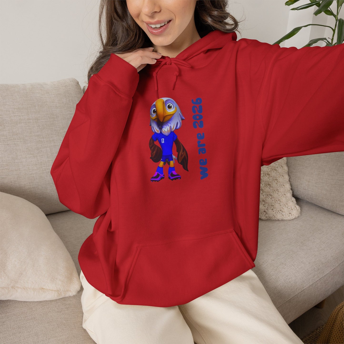 World Cup 2026 USA Eagle Mascot Hoodie — 'We Are 2026' Graphic Pullover