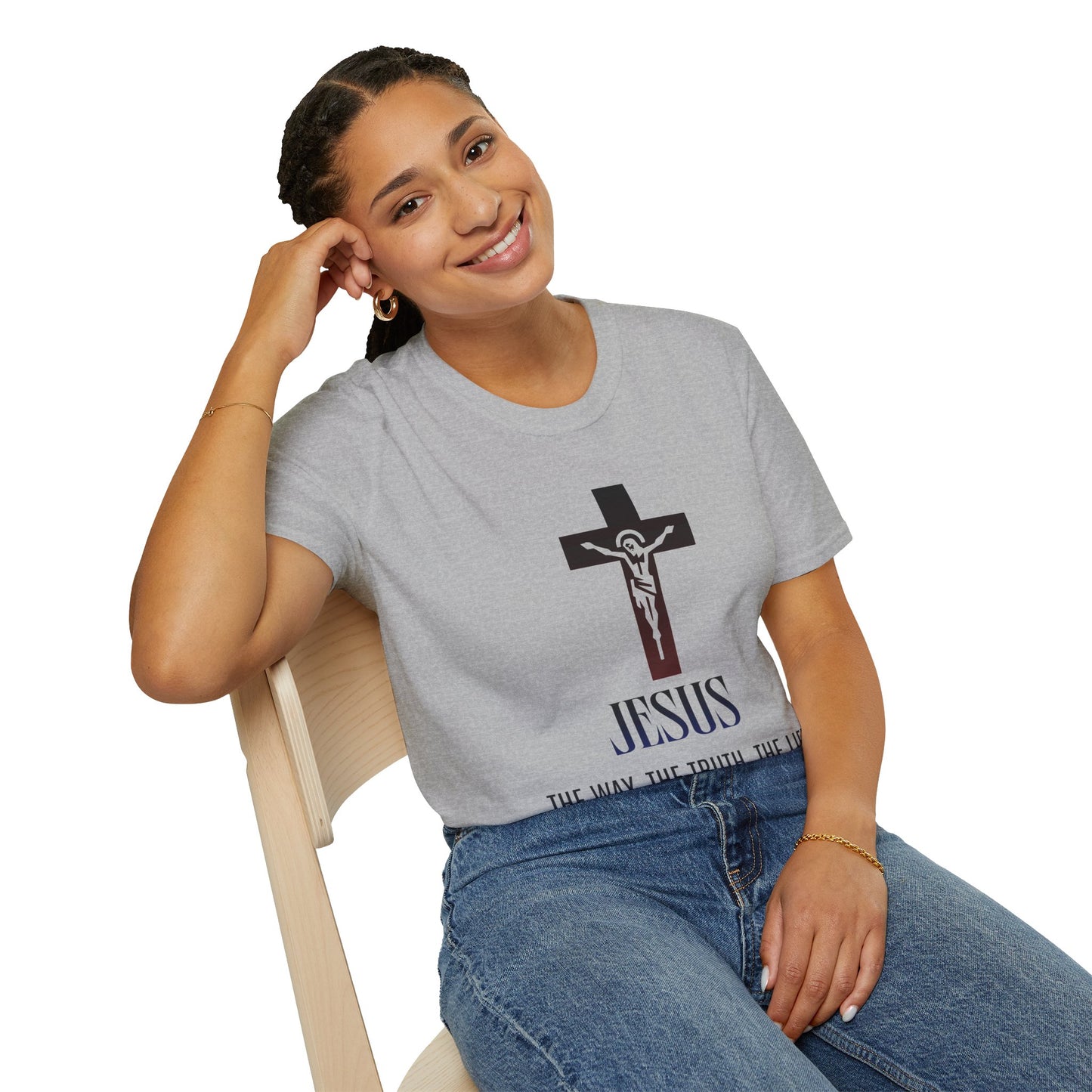 Jesus Cross T-Shirt — "The Way, The Truth, The Life" Christian Tee