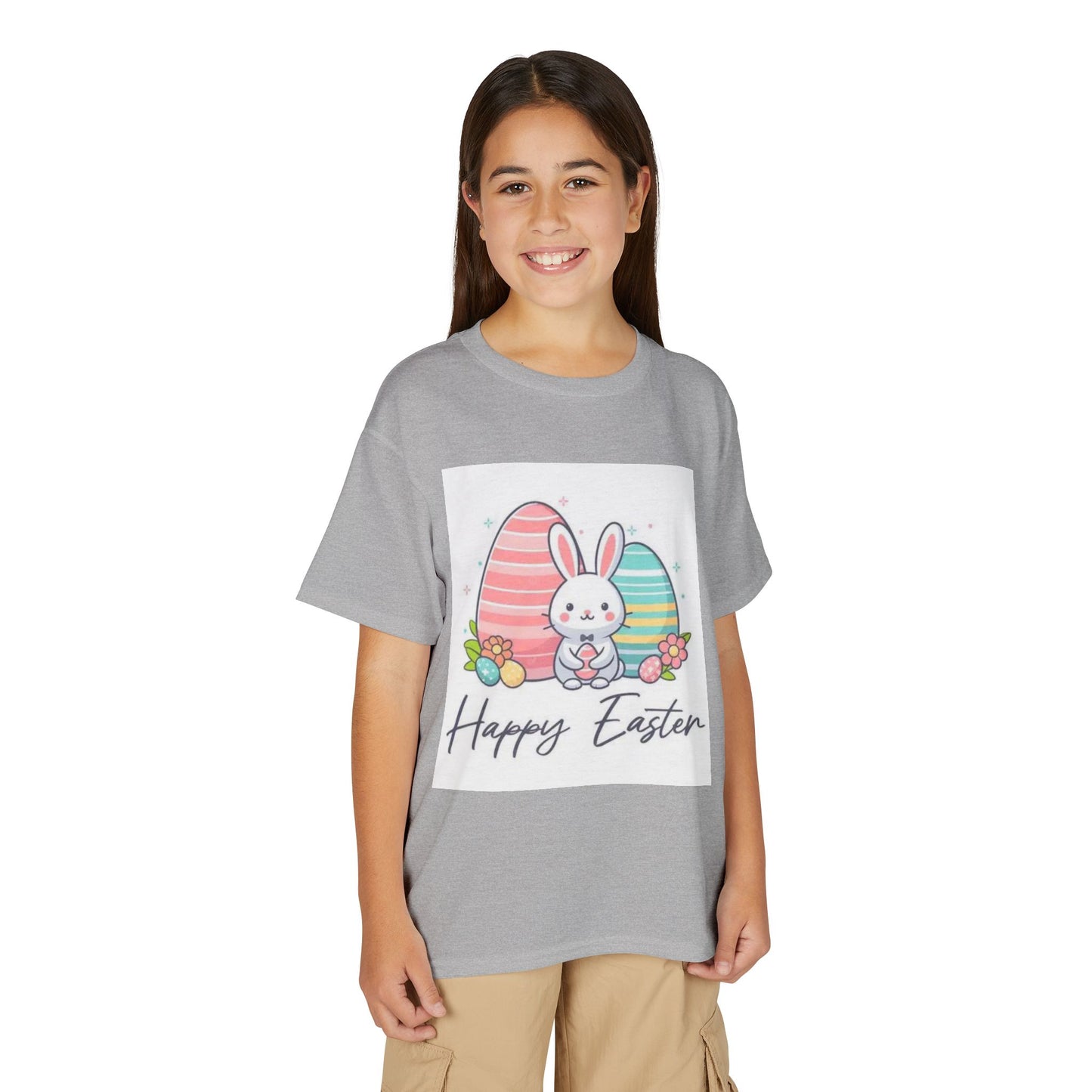 Youth Easter Bunny T-Shirt — "Happy Easter" Kids Graphic Tee
