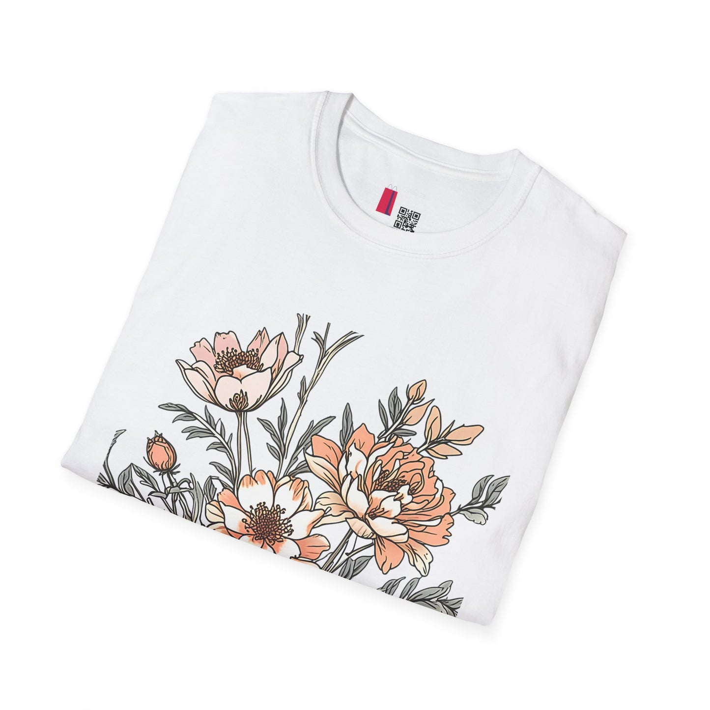 Floral Bouquet Tee - Vintage Peach Botanical T-Shirt