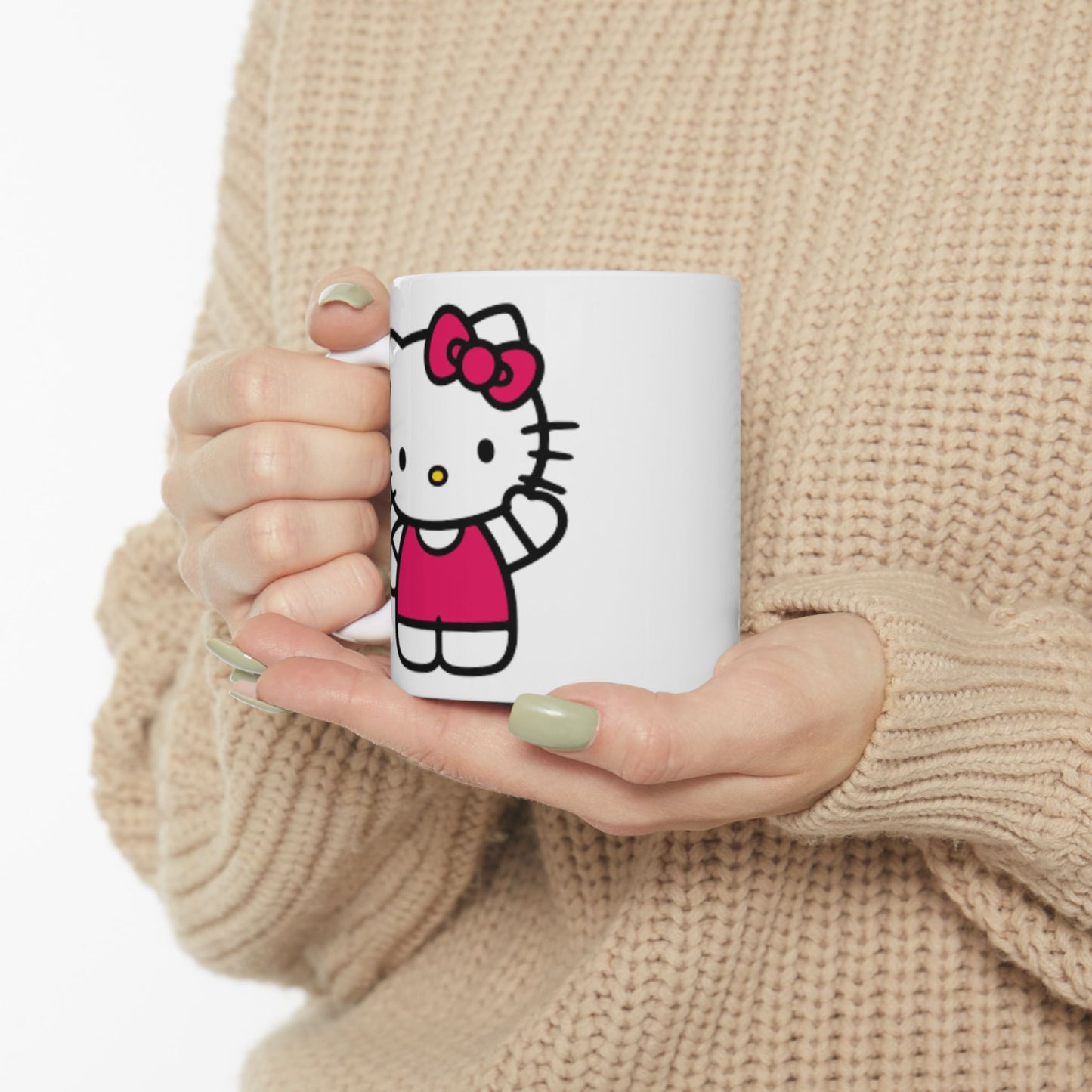 Hello Kitty Ceramic Mug — Cute Pink Character Coffee Cup (11oz, 15oz)