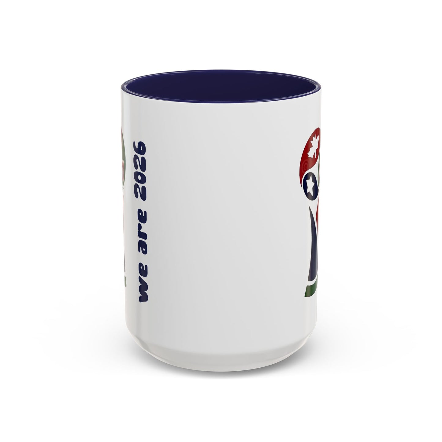 World Cup 2026 Accent Coffee Mug — 'We Are 2026' Soccer Fan Gift
