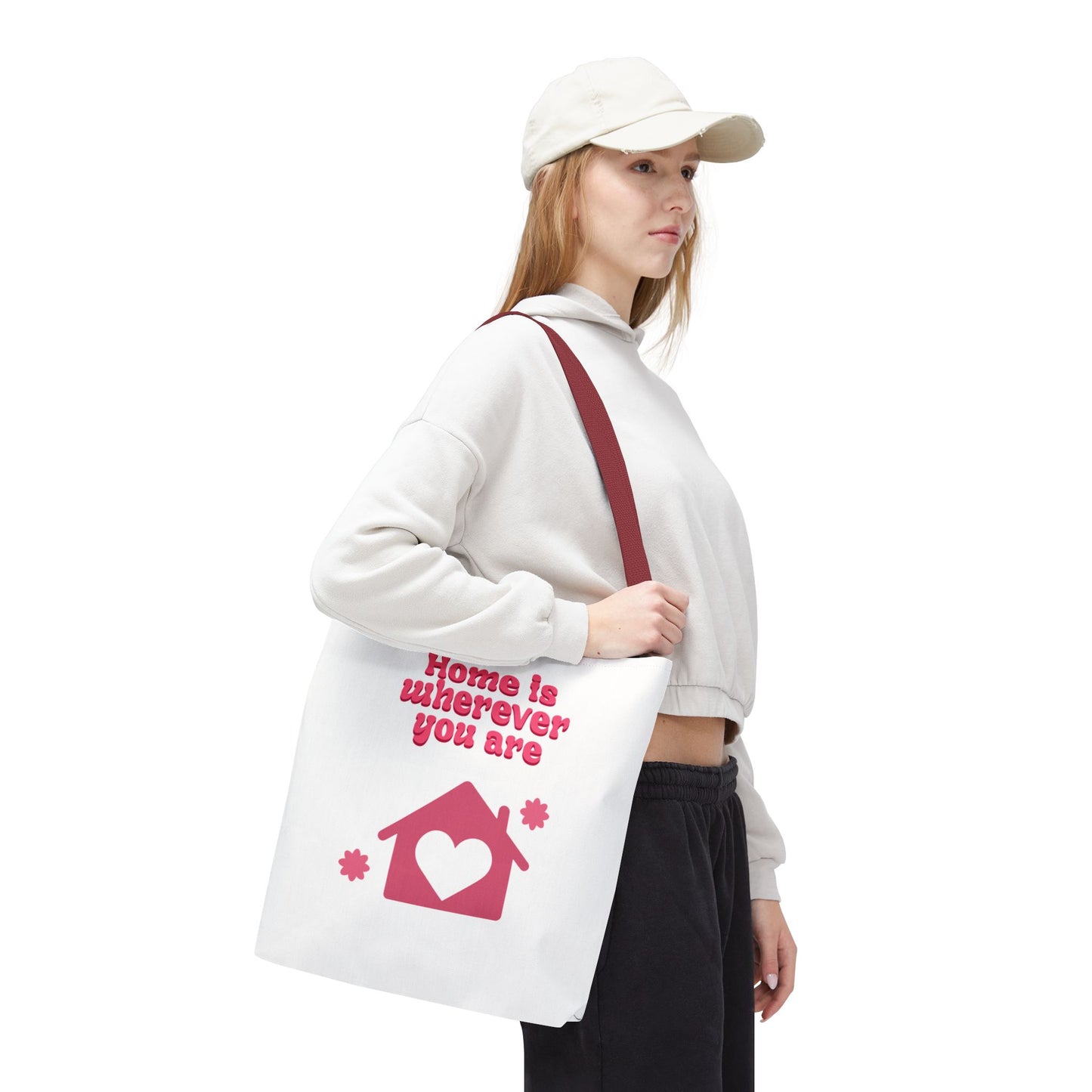 Valentine Love Tote Bag — Romantic Heart Print