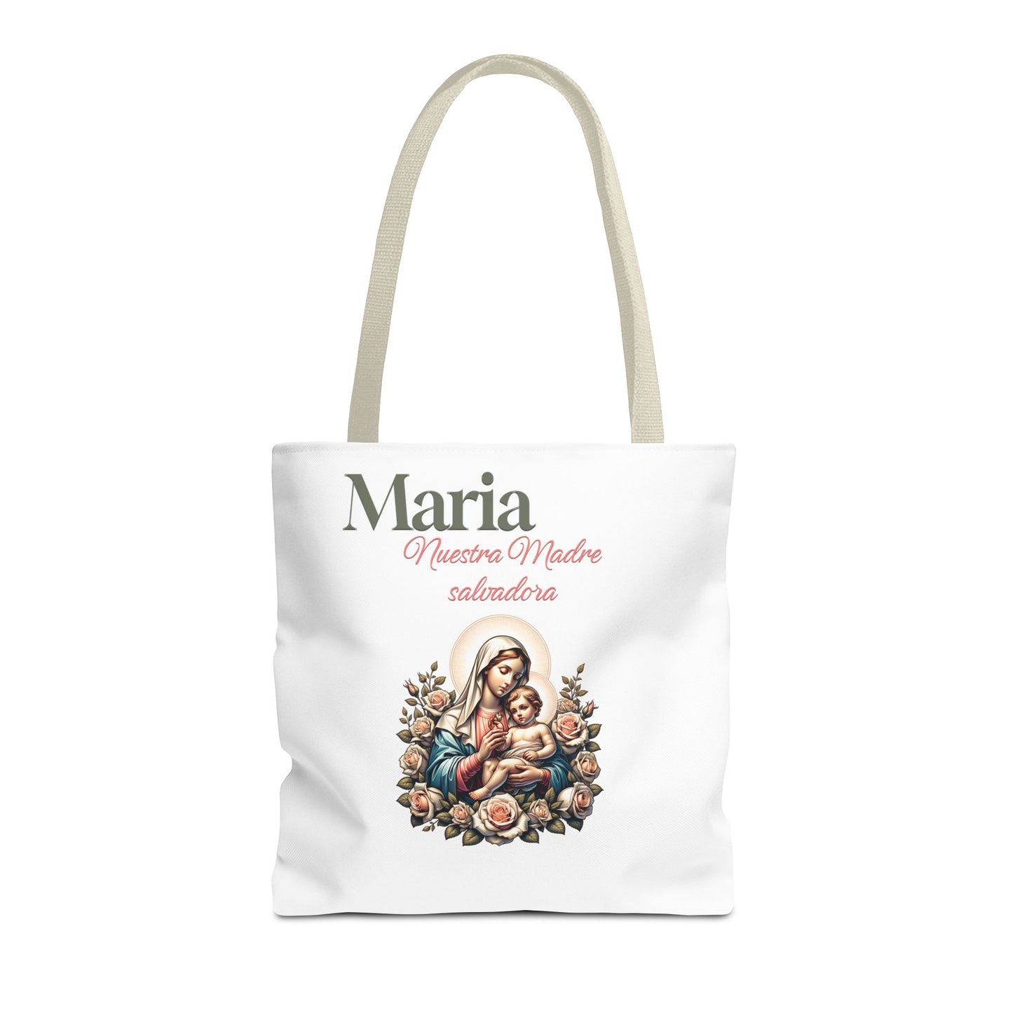 Faith Maria Jesus Tote Bag — Religious Faith All-Over Print Tote