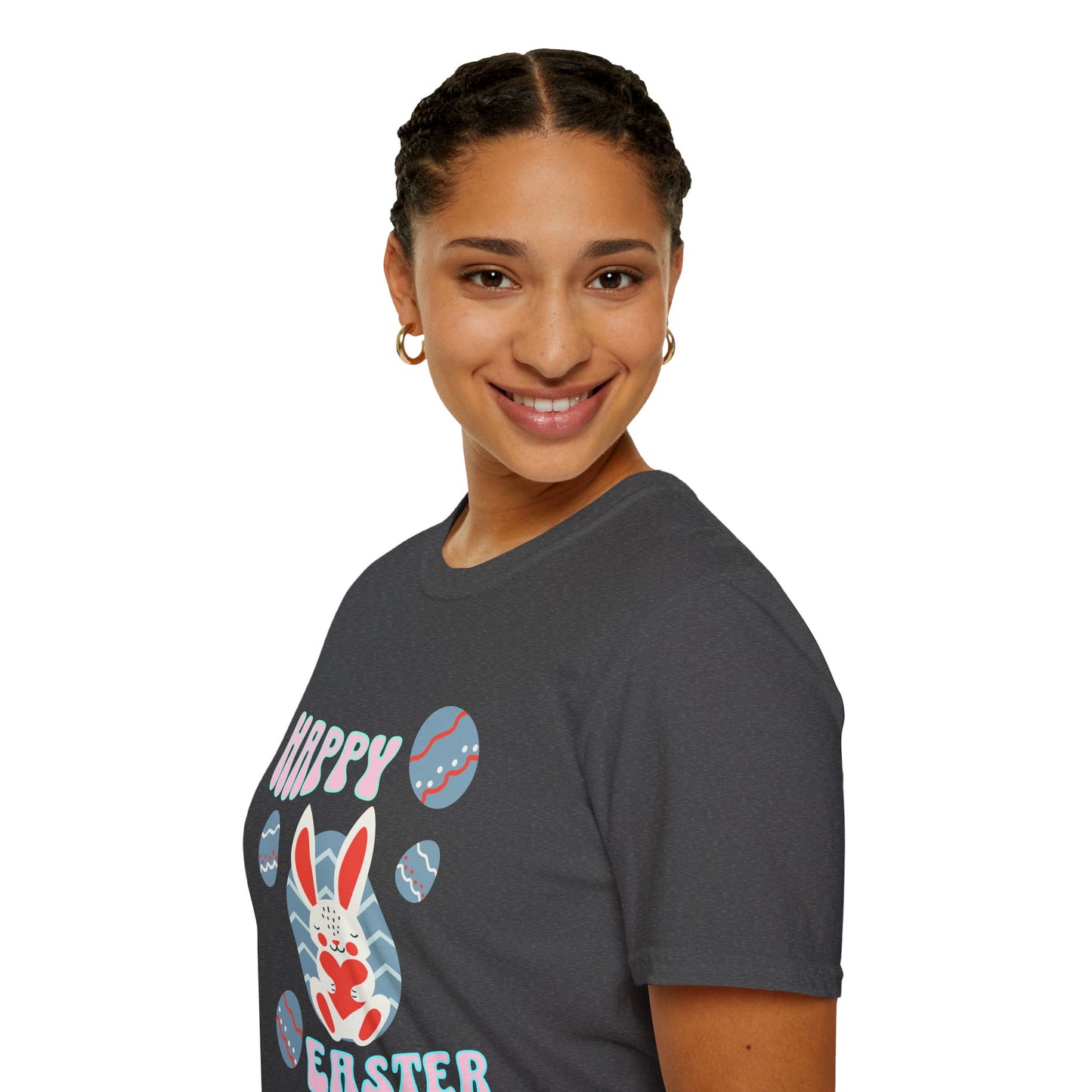 Happy Easter Bunny T-Shirt — Cute Pastel Easter Eggs Design