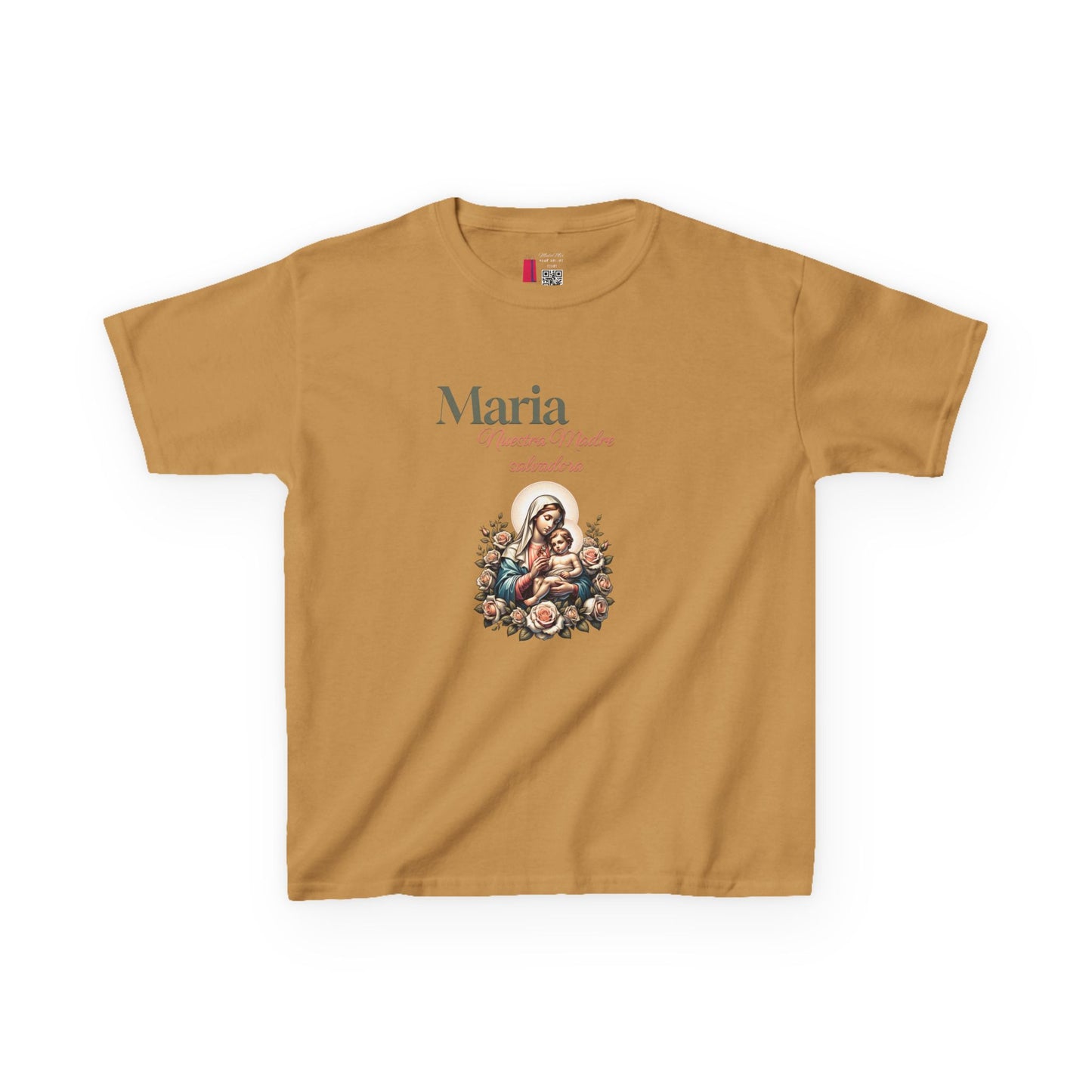 Kids Maria Virgen Faith T-Shirt — Religious Catholic Children's Tee