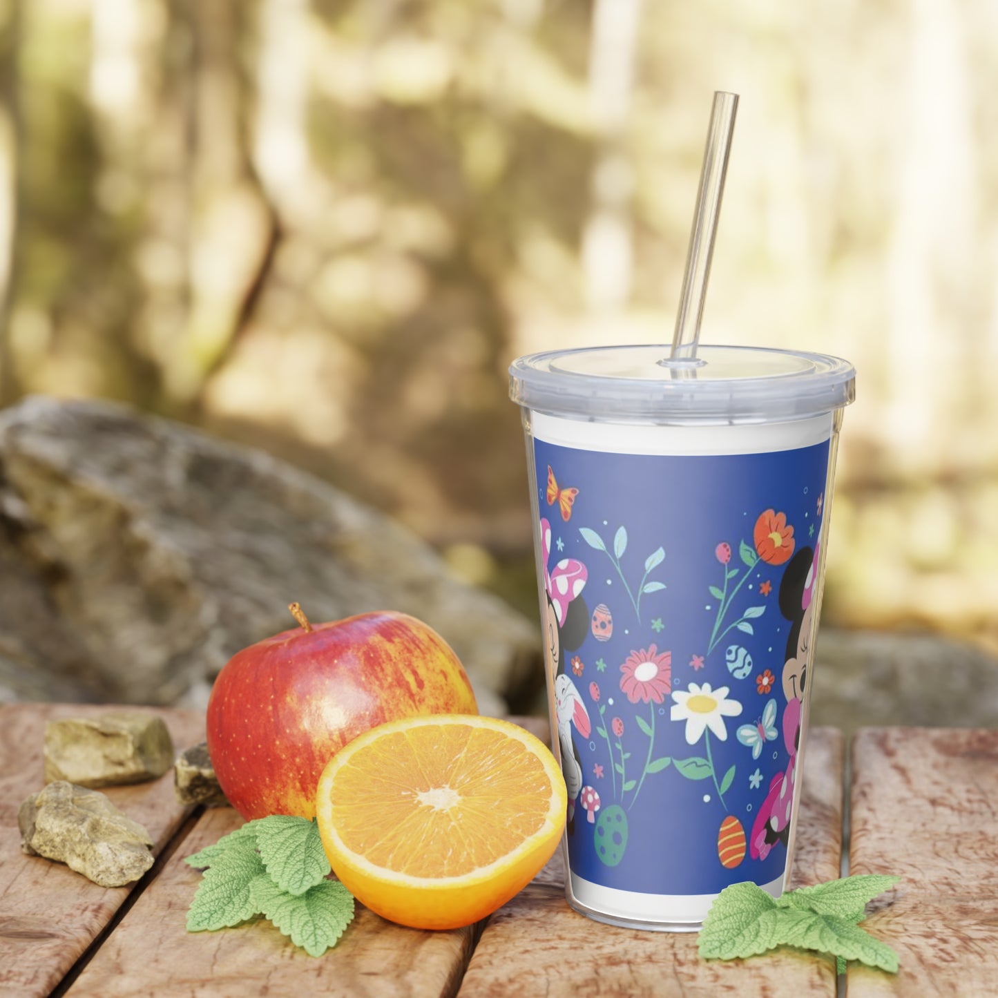 Minnie Mouse Easter Floral Tumbler with Straw
