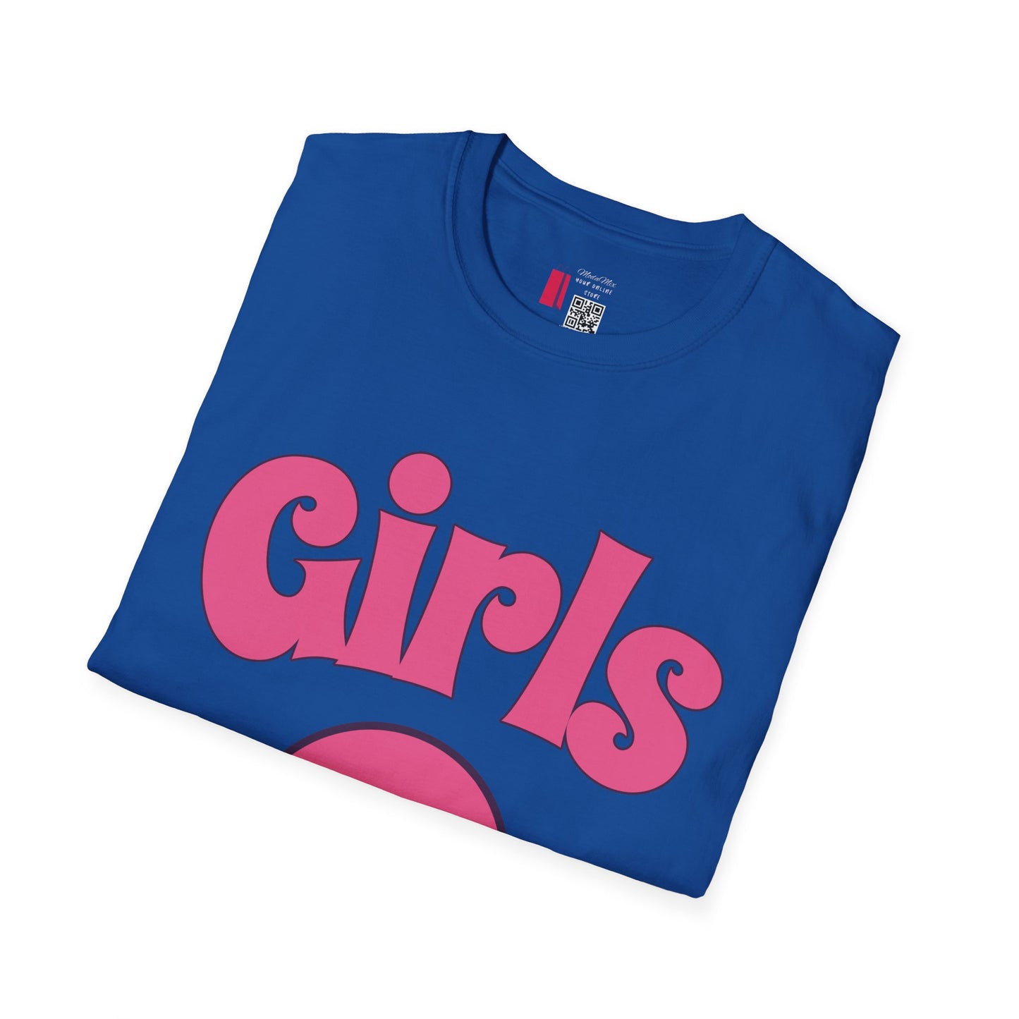 Girls Smiley T-Shirt — Retro Pink Graphic Tee