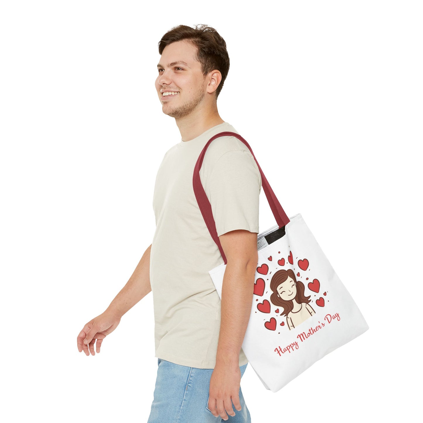 Mother's Day Hearts Tote Bag — Happy Mother's Day Gift Tote