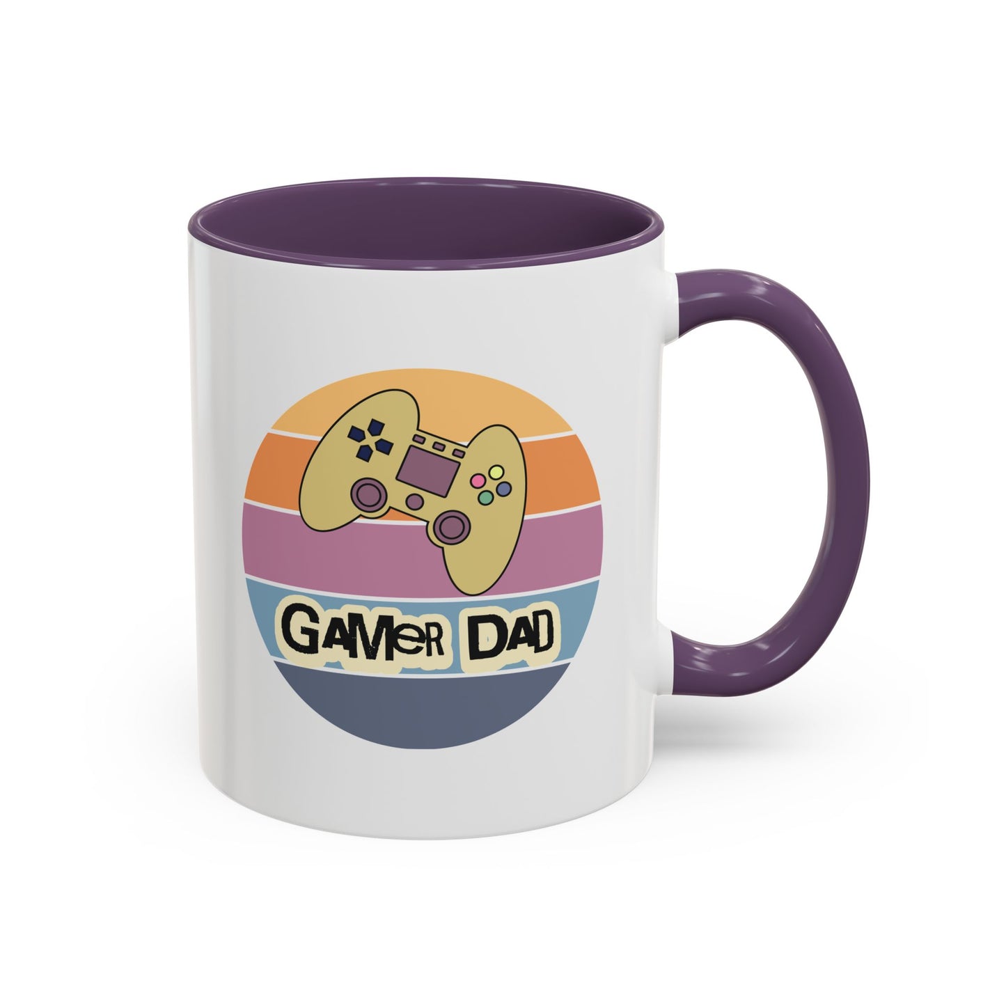 Gamer Dad Coffee Mug — Retro Controller Accent Mug (11/15 oz)