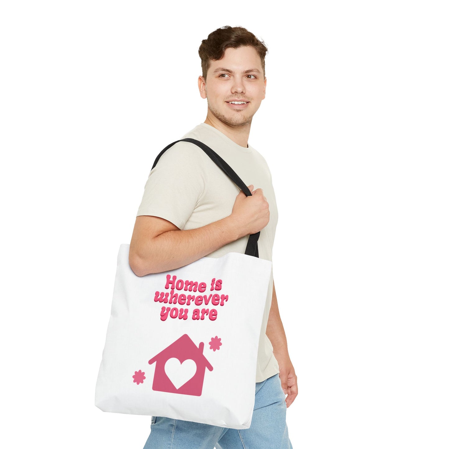 Valentine Love Tote Bag — Romantic Heart Print