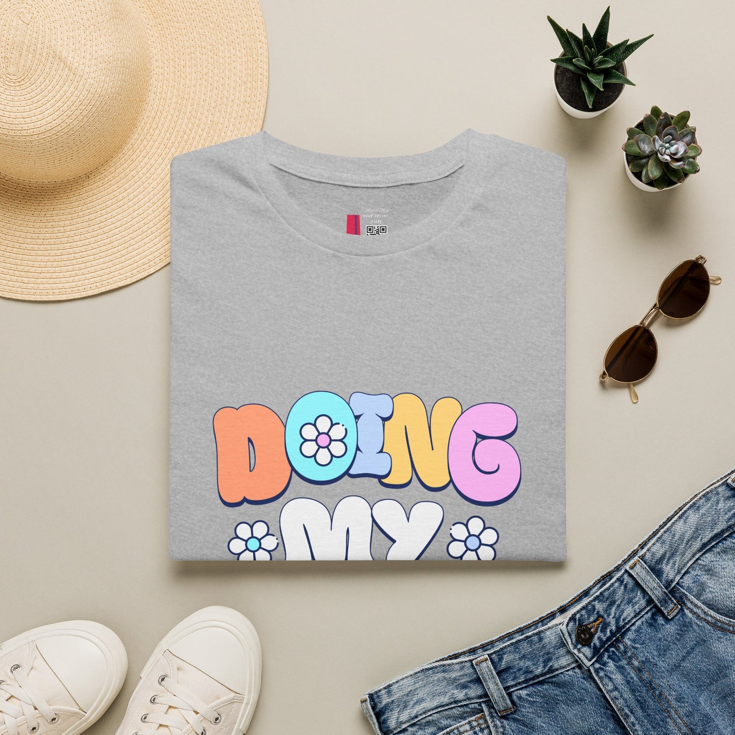 Retro Floral "Doing My Best" T-Shirt