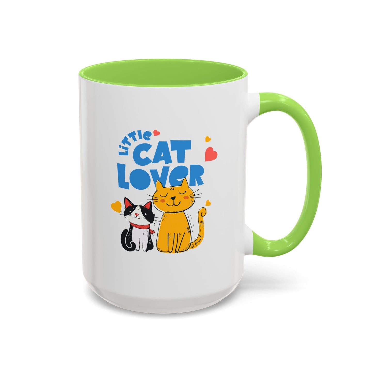 Cat Lover Mug — Colorful 11oz/15oz Ceramic Coffee Cup (Little Cat Lover Design)