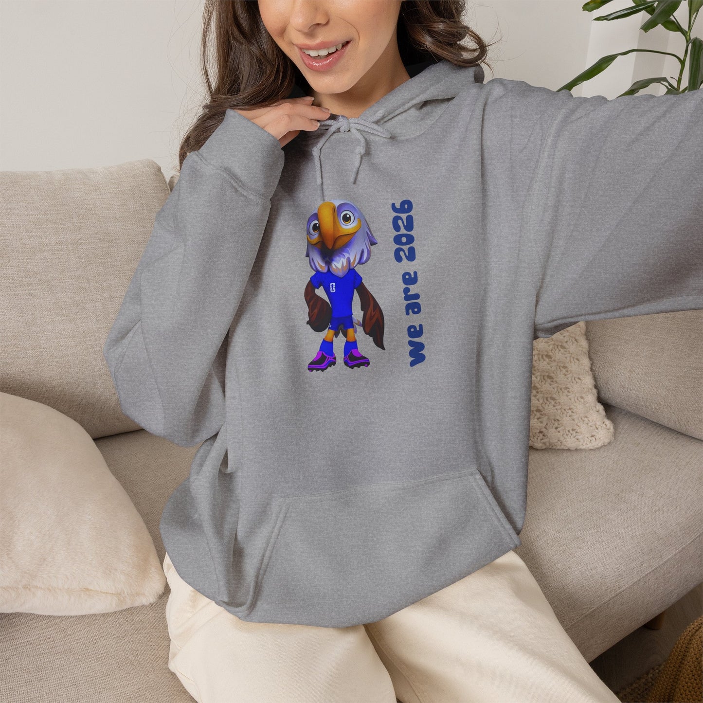 World Cup 2026 USA Eagle Mascot Hoodie — 'We Are 2026' Graphic Pullover