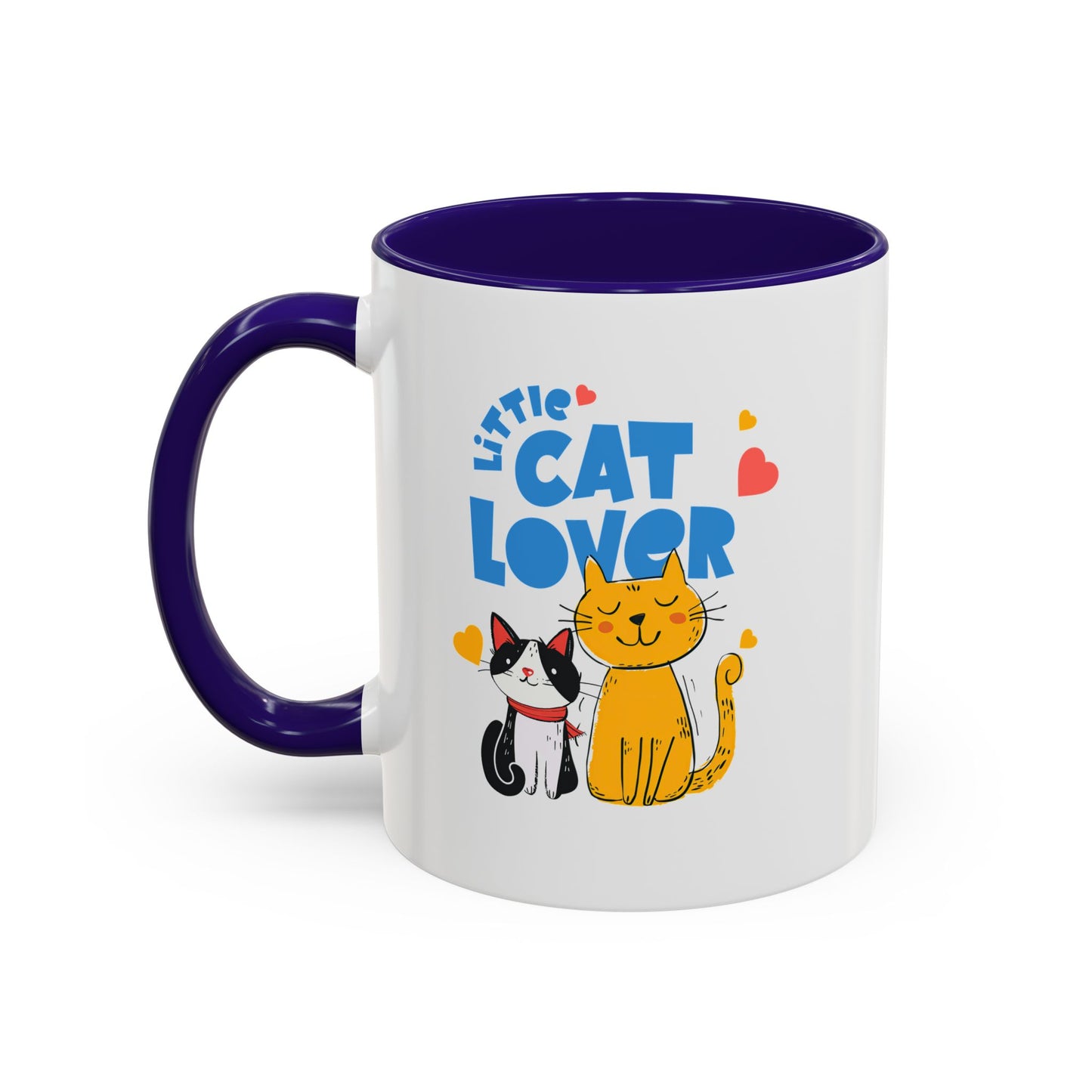 Cat Lover Mug — Colorful 11oz/15oz Ceramic Coffee Cup (Little Cat Lover Design)