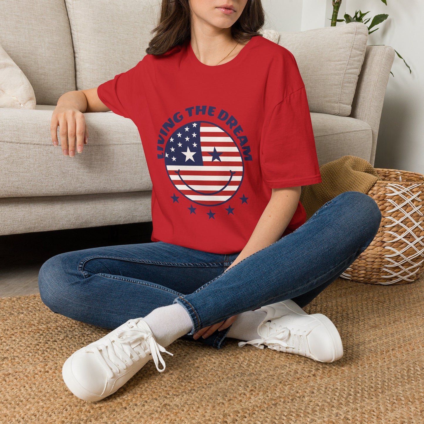Living the Dream American Flag T-Shirt