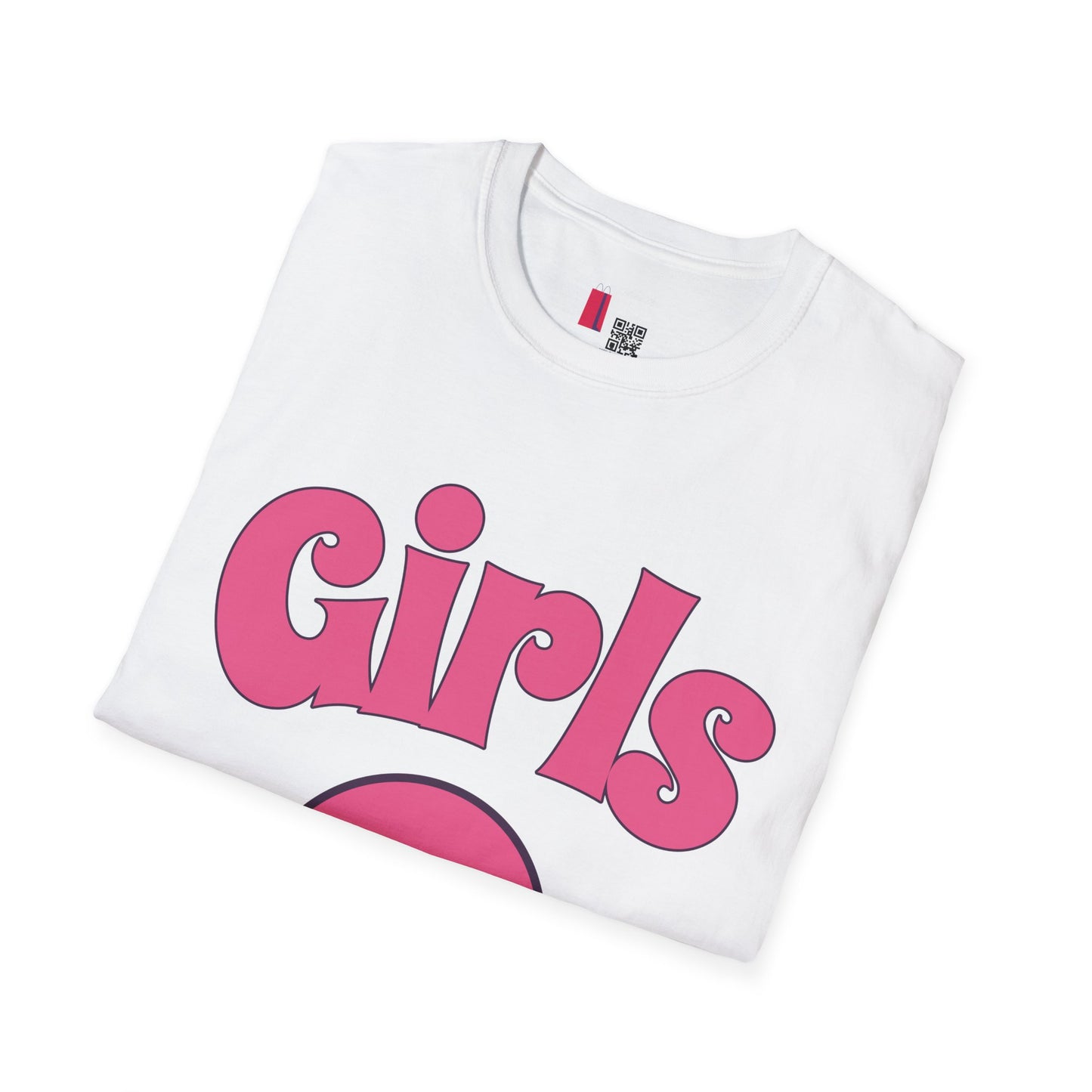Girls Smiley T-Shirt — Retro Pink Graphic Tee