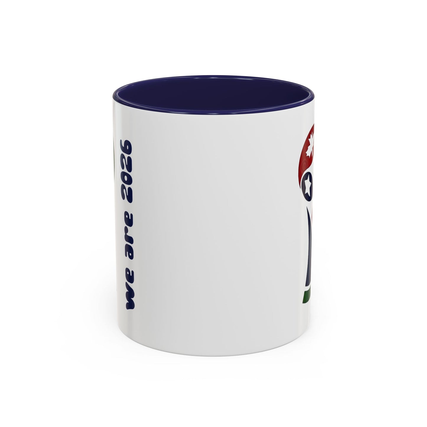 World Cup 2026 Accent Coffee Mug — 'We Are 2026' Soccer Fan Gift