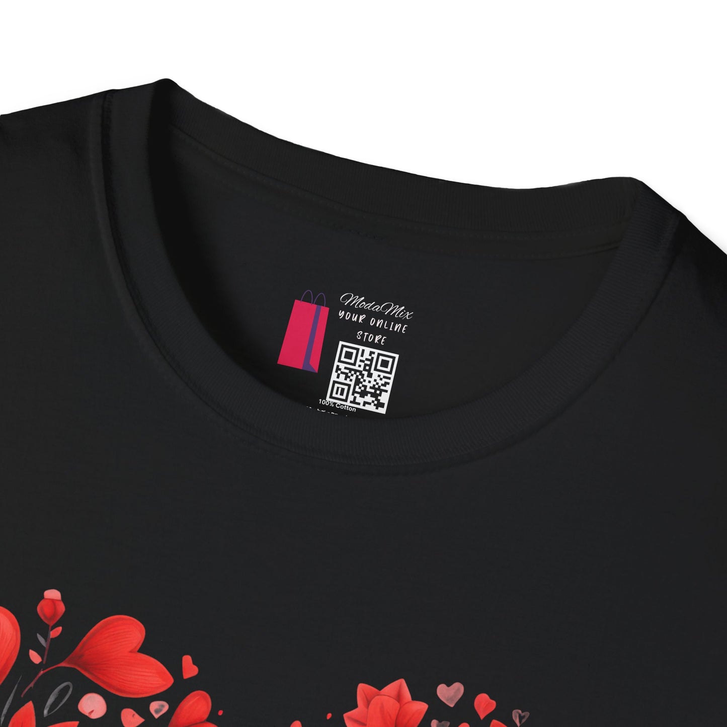 Heart Floral T-Shirt — Red Heart Bouquet Valentine's Tee