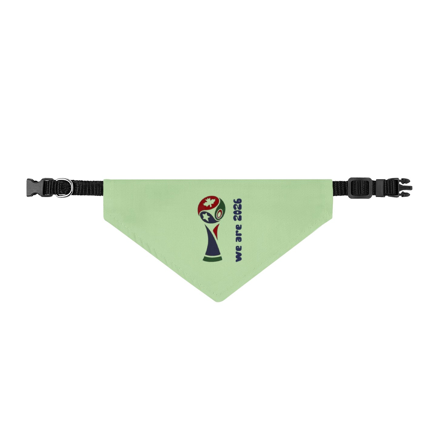 Clip-on Pet Bandana — World Cup 2026 Trophy Design (Soccer Fan Bandana)