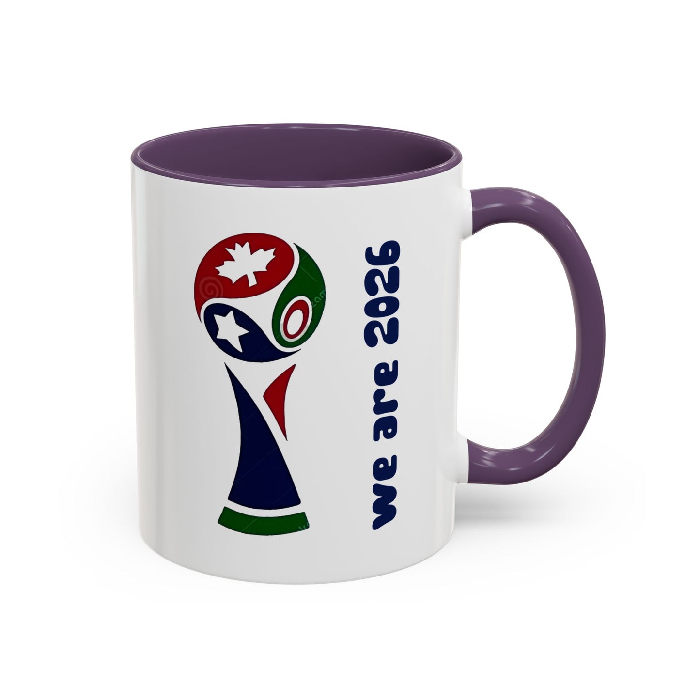 World Cup 2026 Accent Coffee Mug — 'We Are 2026' Soccer Fan Gift