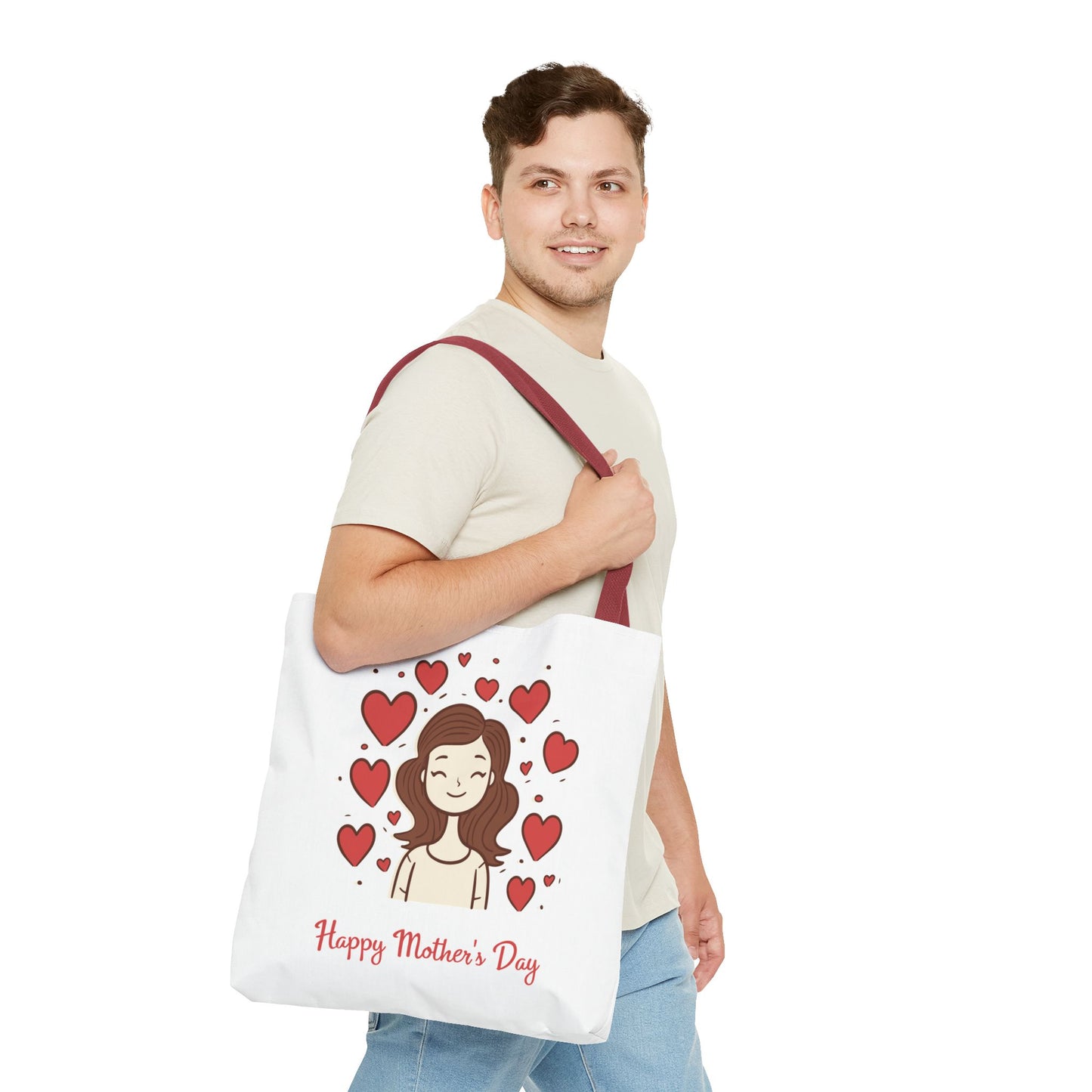 Mother's Day Hearts Tote Bag — Happy Mother's Day Gift Tote