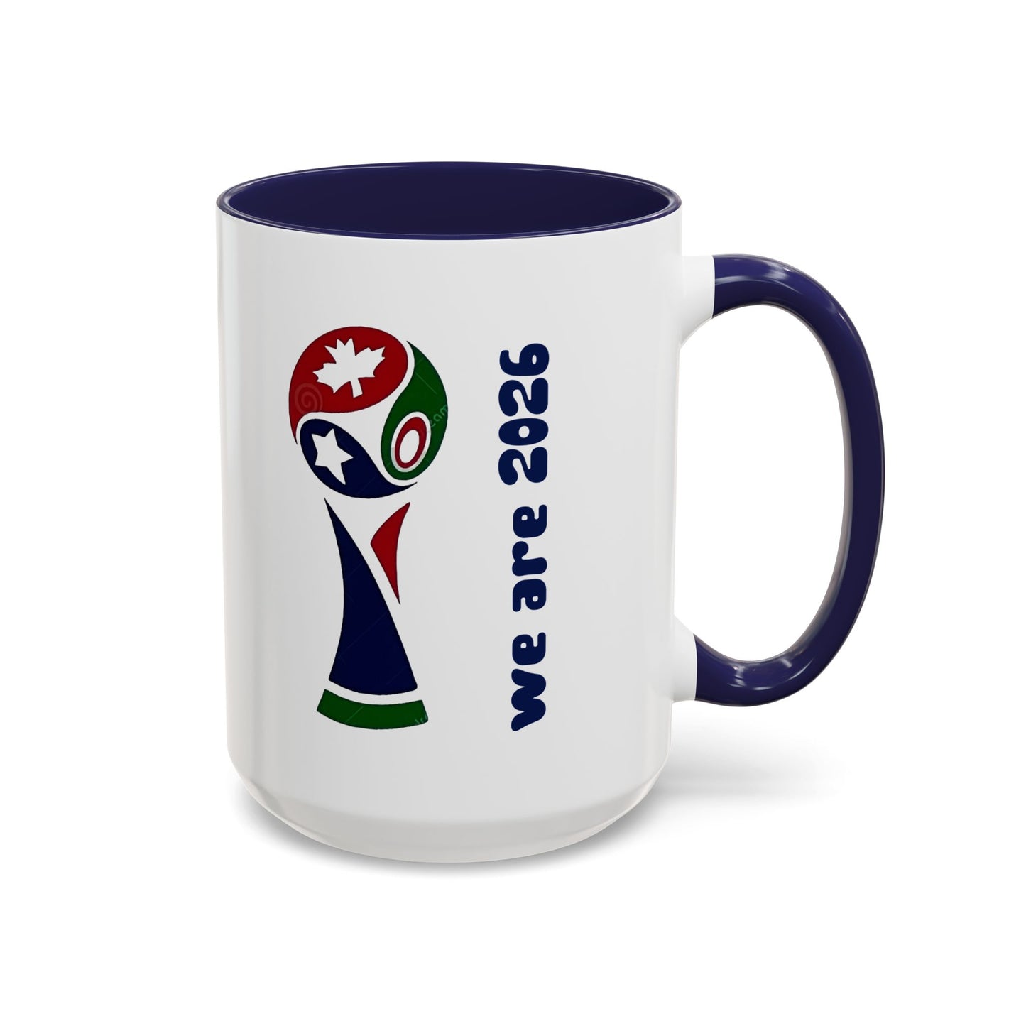 World Cup 2026 Accent Coffee Mug — 'We Are 2026' Soccer Fan Gift