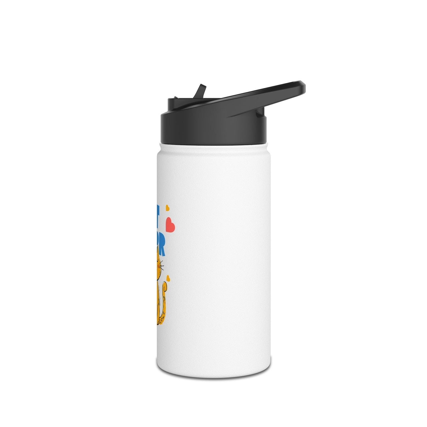 Little Cat Lover Stainless Steel Water Bottle — Cute Cartoon Cat Travel Bottle