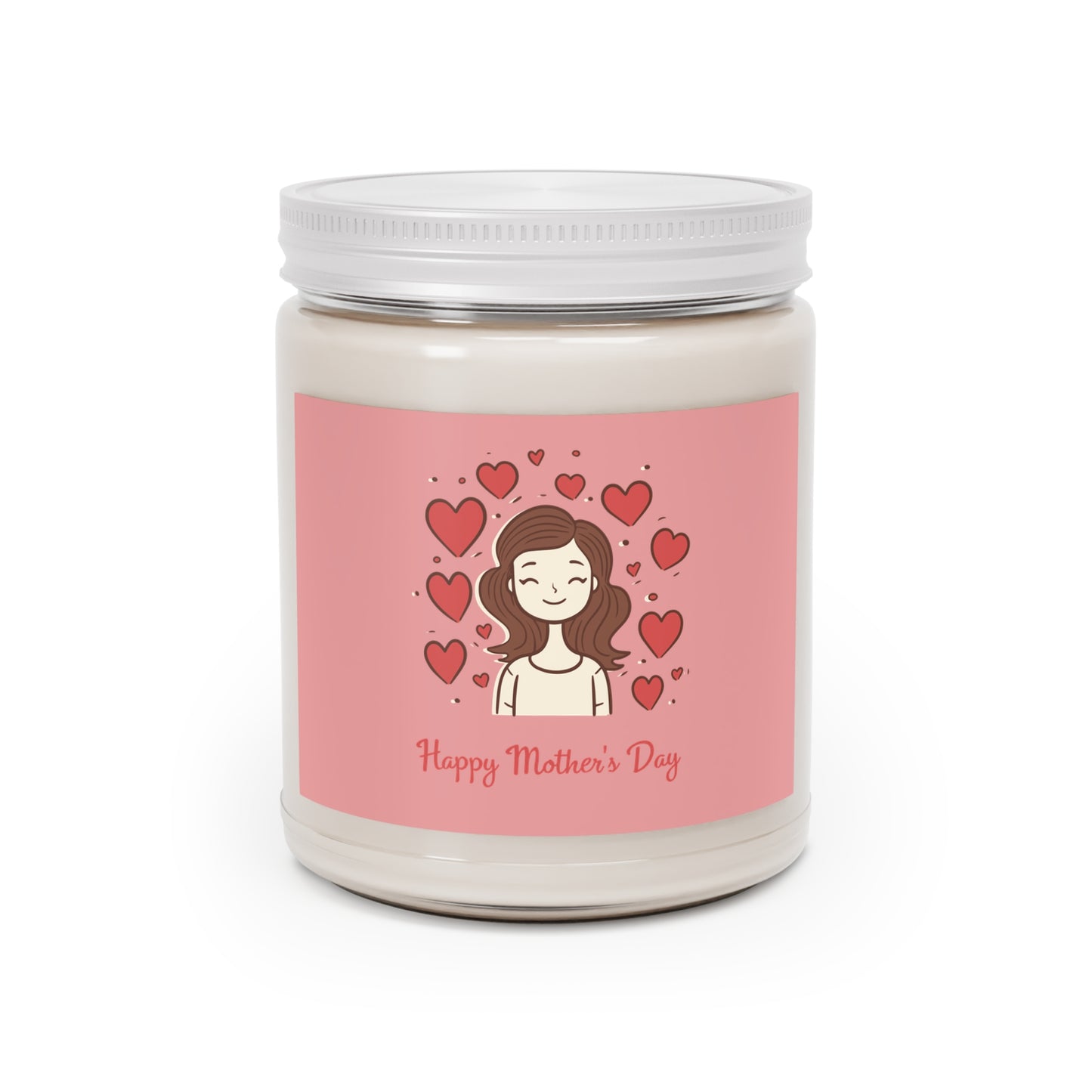 Happy Mother's Day Scented Soy Candle – 9oz Jar with White Lid