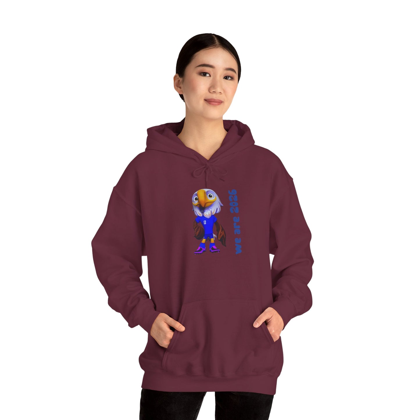 World Cup 2026 USA Eagle Mascot Hoodie — 'We Are 2026' Graphic Pullover