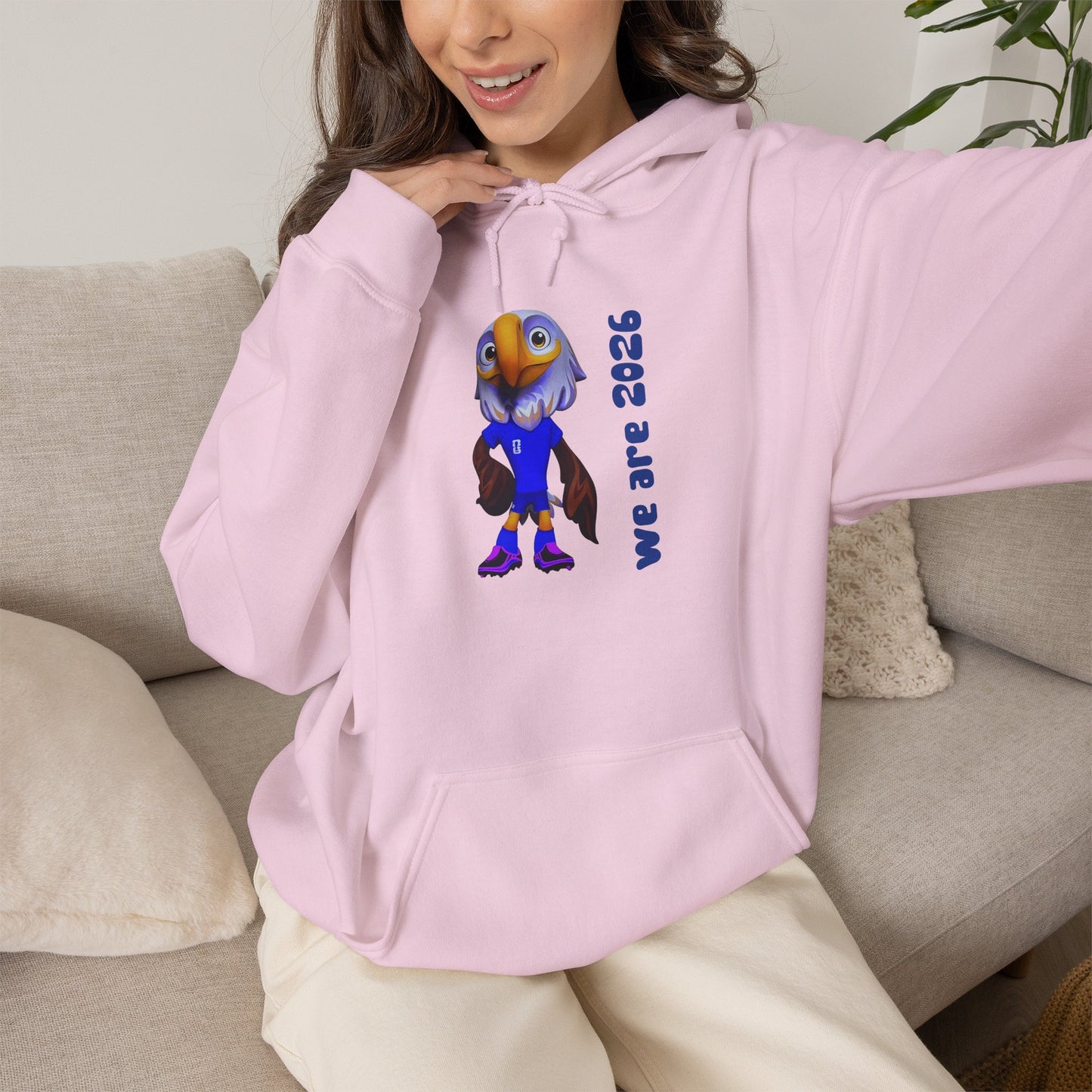 World Cup 2026 USA Eagle Mascot Hoodie — 'We Are 2026' Graphic Pullover